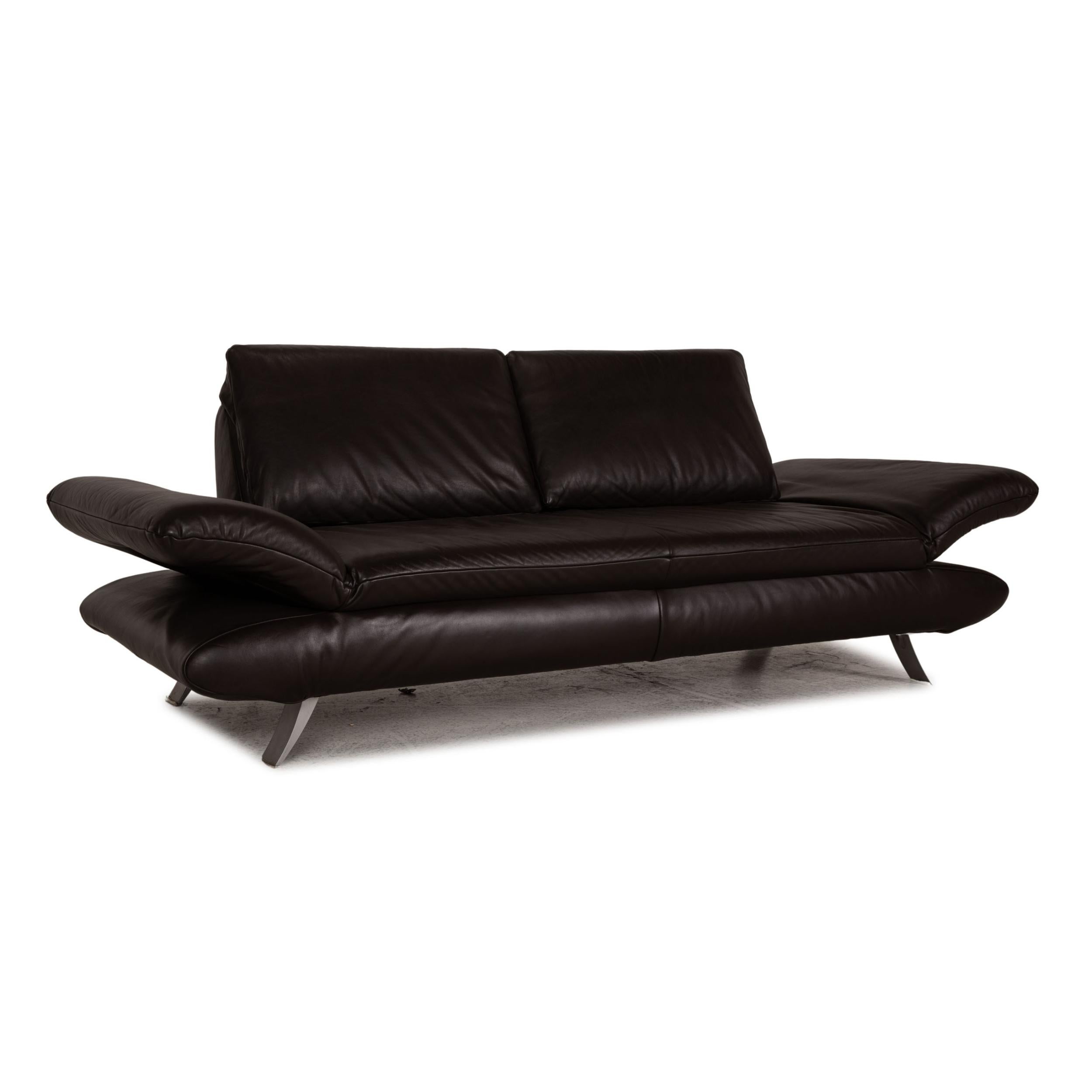 Koinor Rossini Leder-Sofa mit zwei Sitzern in Dunkelbraun im Angebot 4