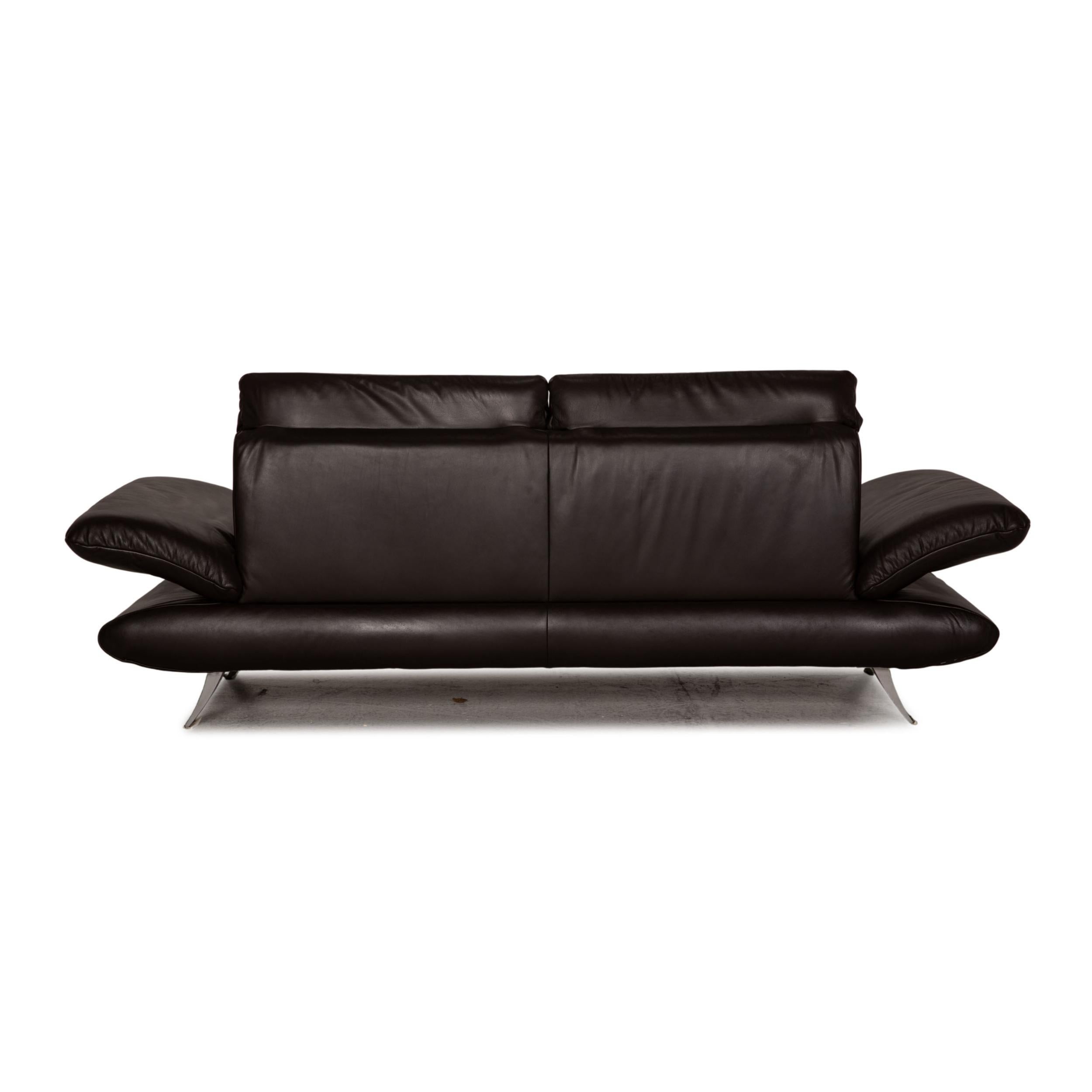 Koinor Rossini Leder-Sofa mit zwei Sitzern in Dunkelbraun im Angebot 6