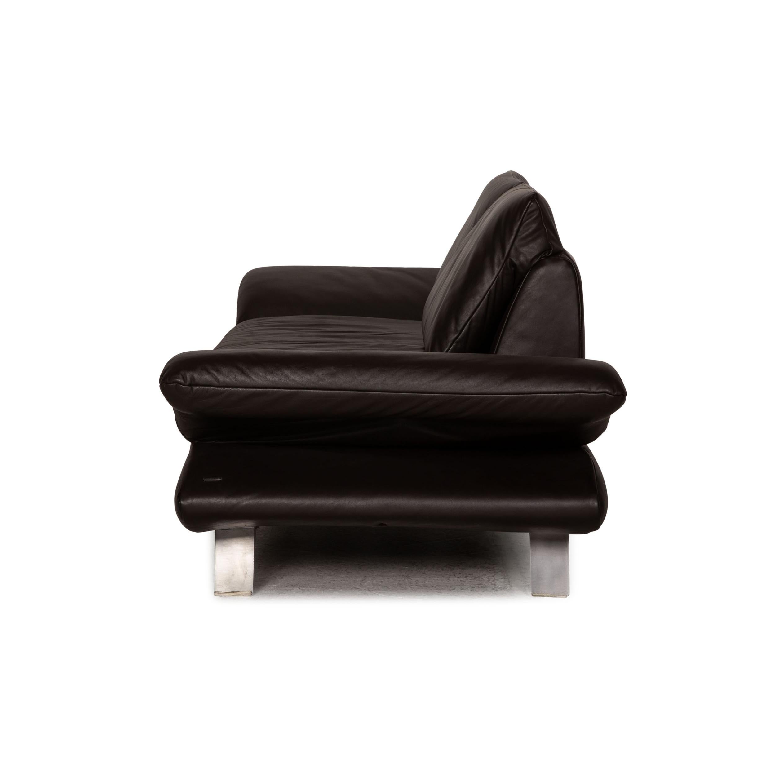 Koinor Rossini Leder-Sofa mit zwei Sitzern in Dunkelbraun im Angebot 7