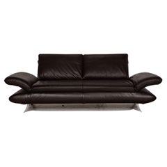 Koinor Rossini Leder-Sofa mit zwei Sitzern in Dunkelbraun