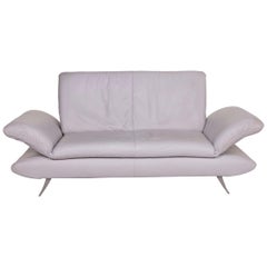 Koinor Rossini Leather Sofa Gray Gray Blue Two-Seat Function Couch