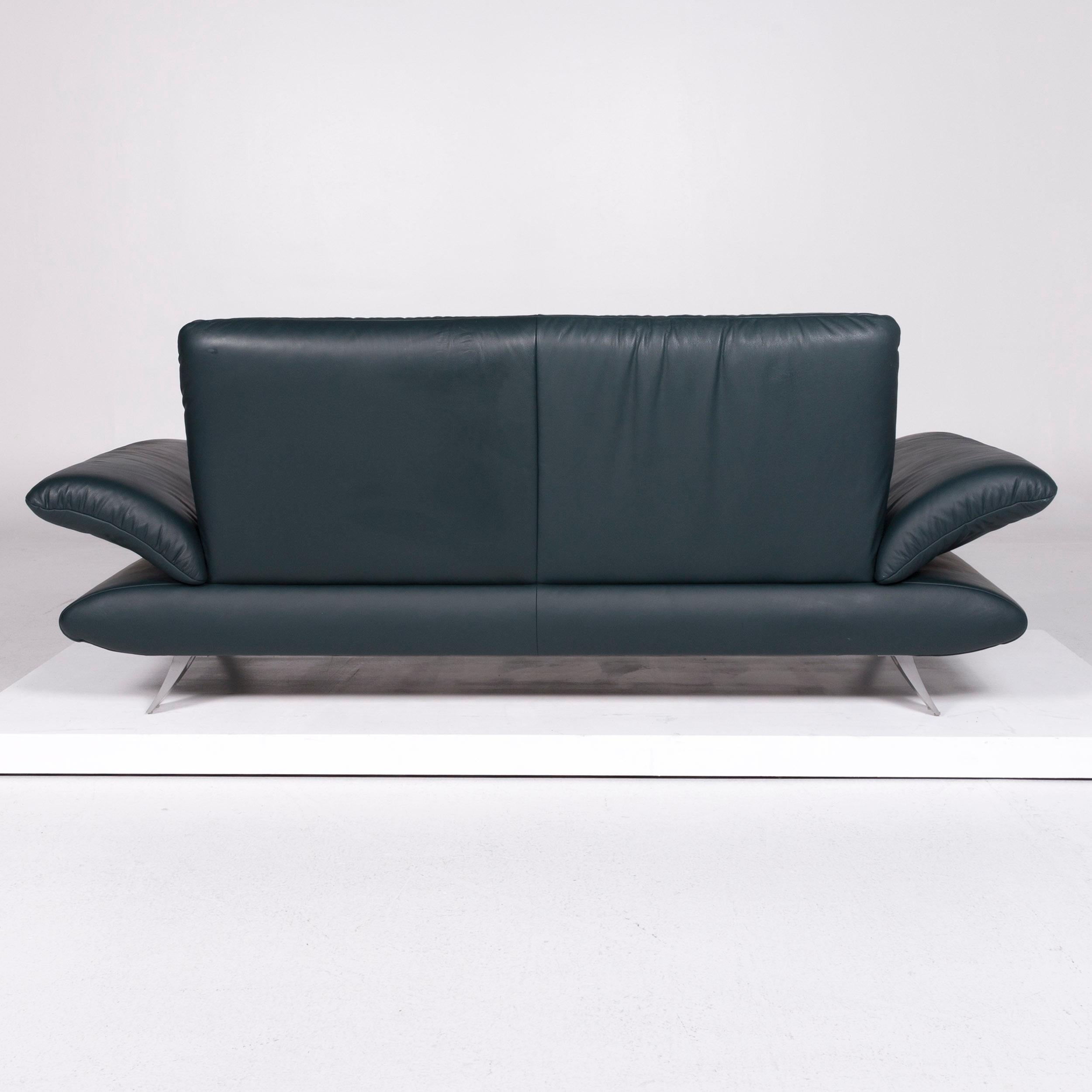 Koinor Rossini Leather Sofa Green Three-Seat For Sale 3