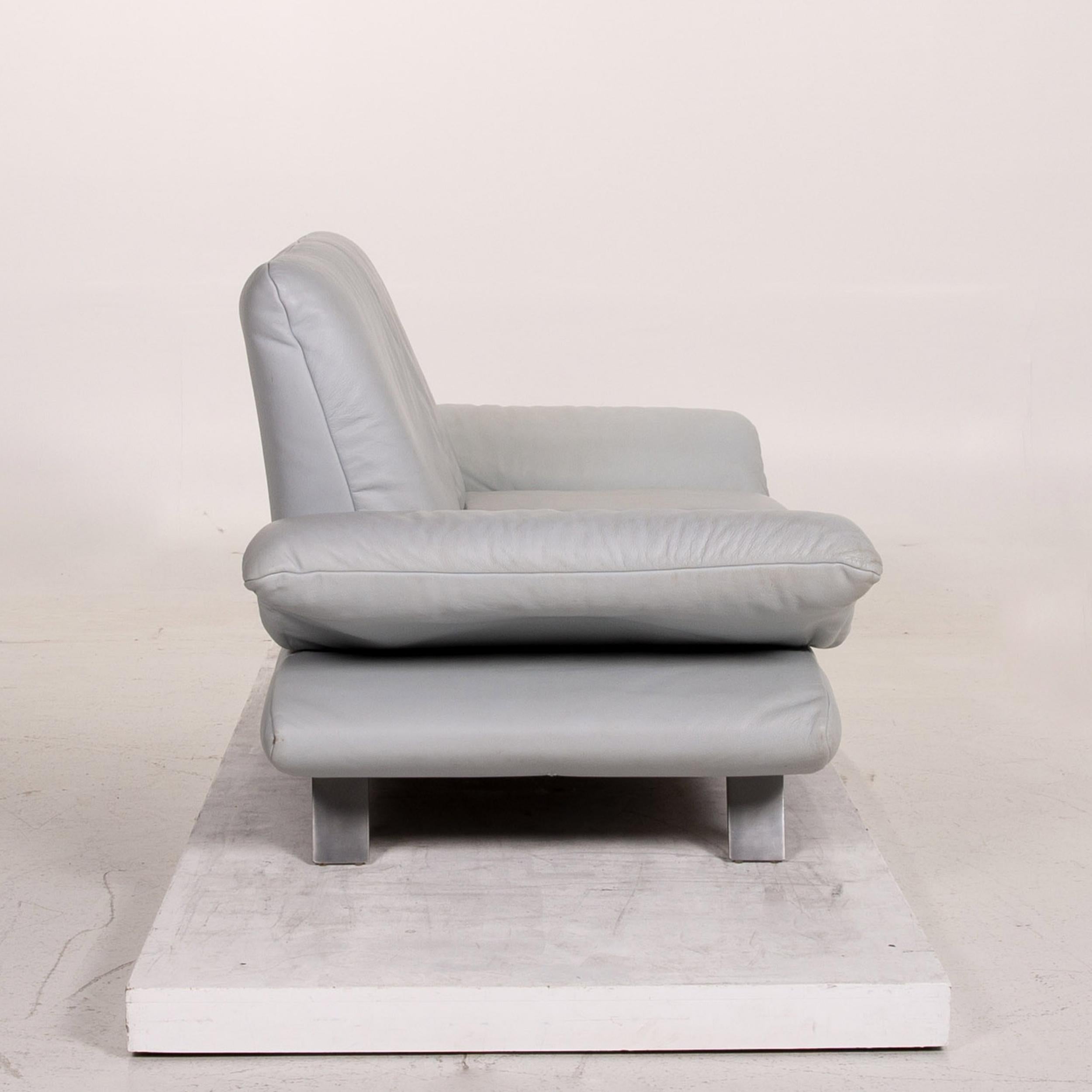 Koinor Rossini Leder-Sofa Eisblaue Zweisitzer- Function Couch im Angebot 1