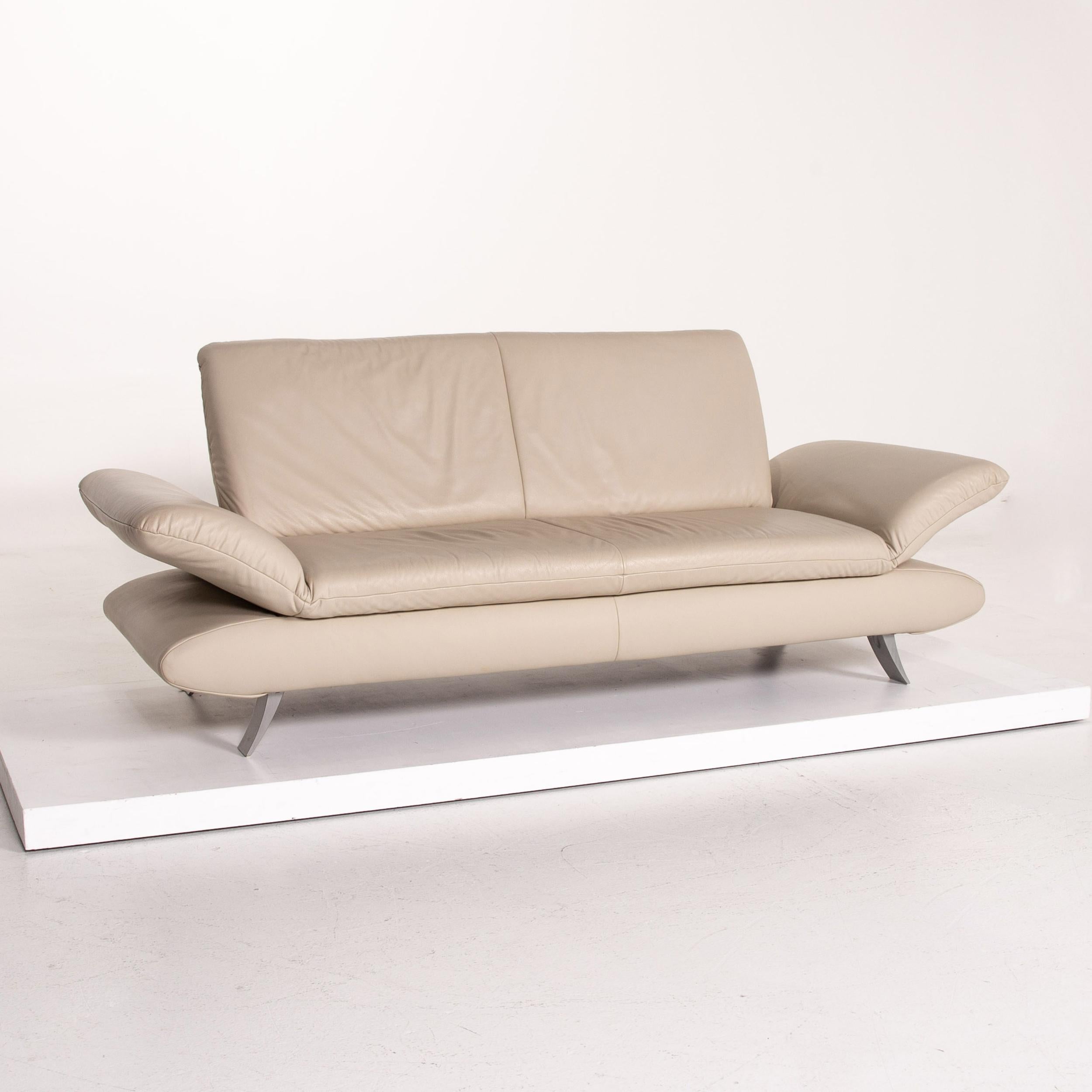 Koinor Rossini Leather Sofa Set Beige Taupe 1 Three-Seat 1 Two-Seat 7