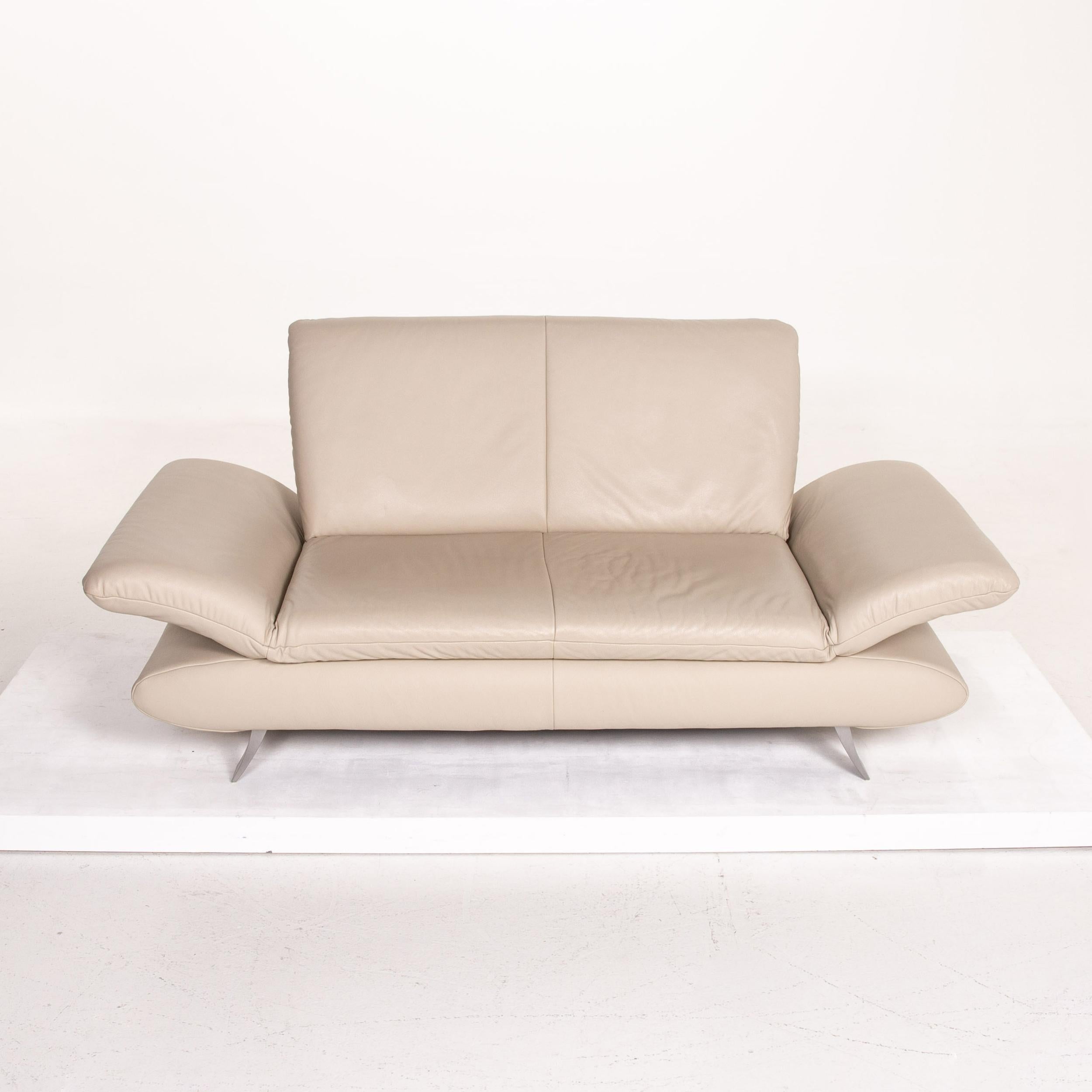 Koinor Rossini Leather Sofa Set Beige Taupe 1 Three-Seat 1 Two-Seat 8
