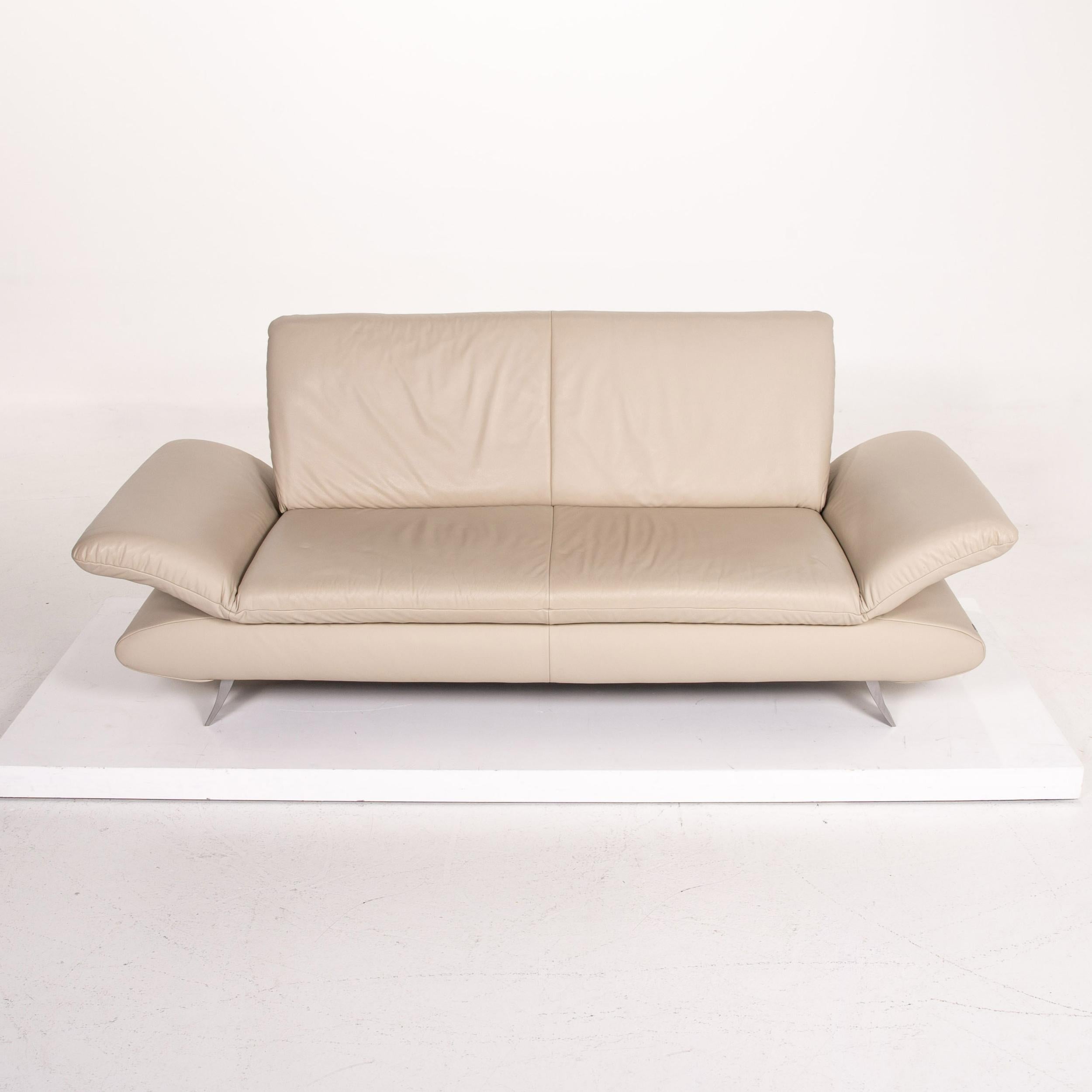 Koinor Rossini Leather Sofa Set Beige Taupe 1 Three-Seat 1 Two-Seat 9