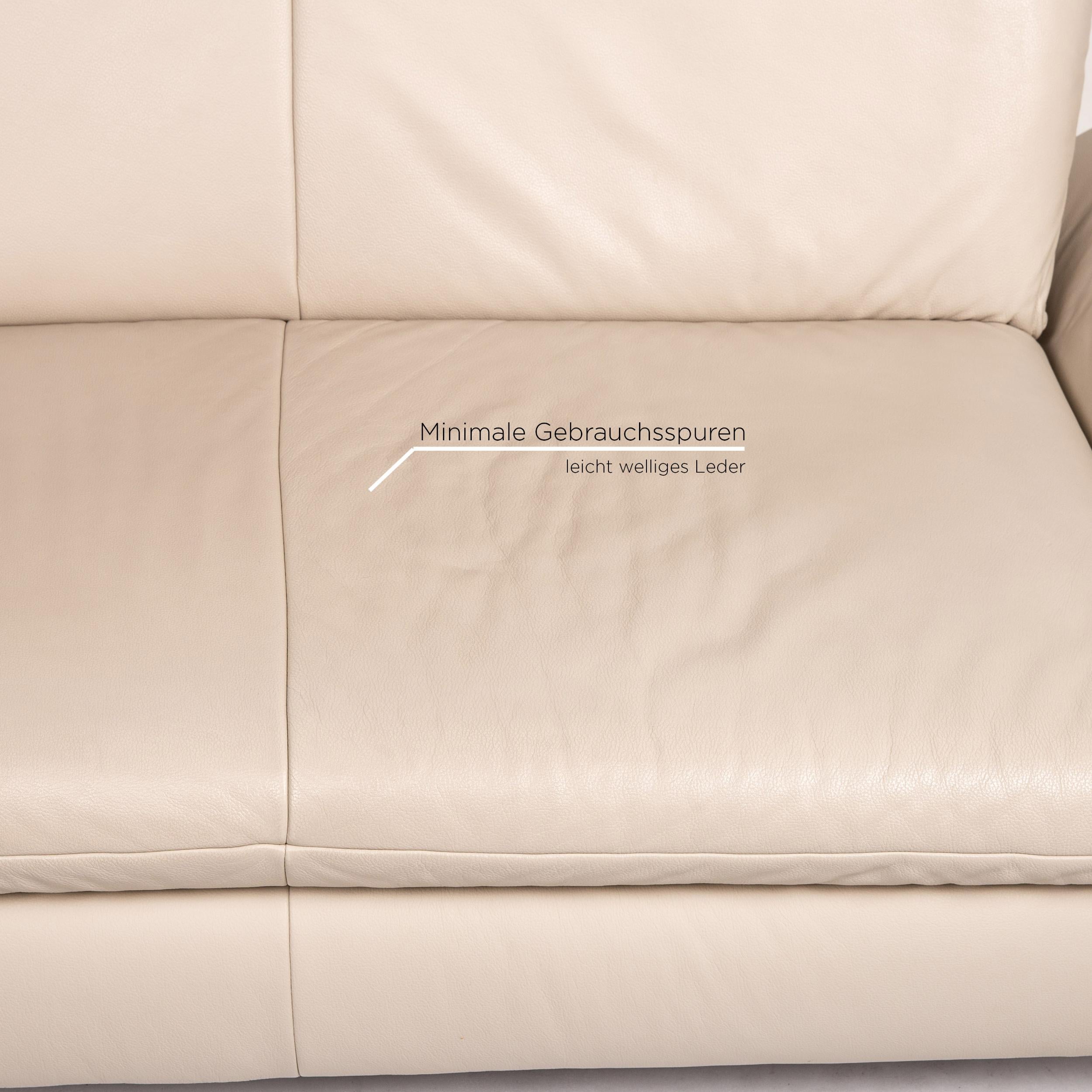 Koinor Rossini Leather Sofa Set Beige Taupe 1 Three-Seat 1 Two-Seat 3