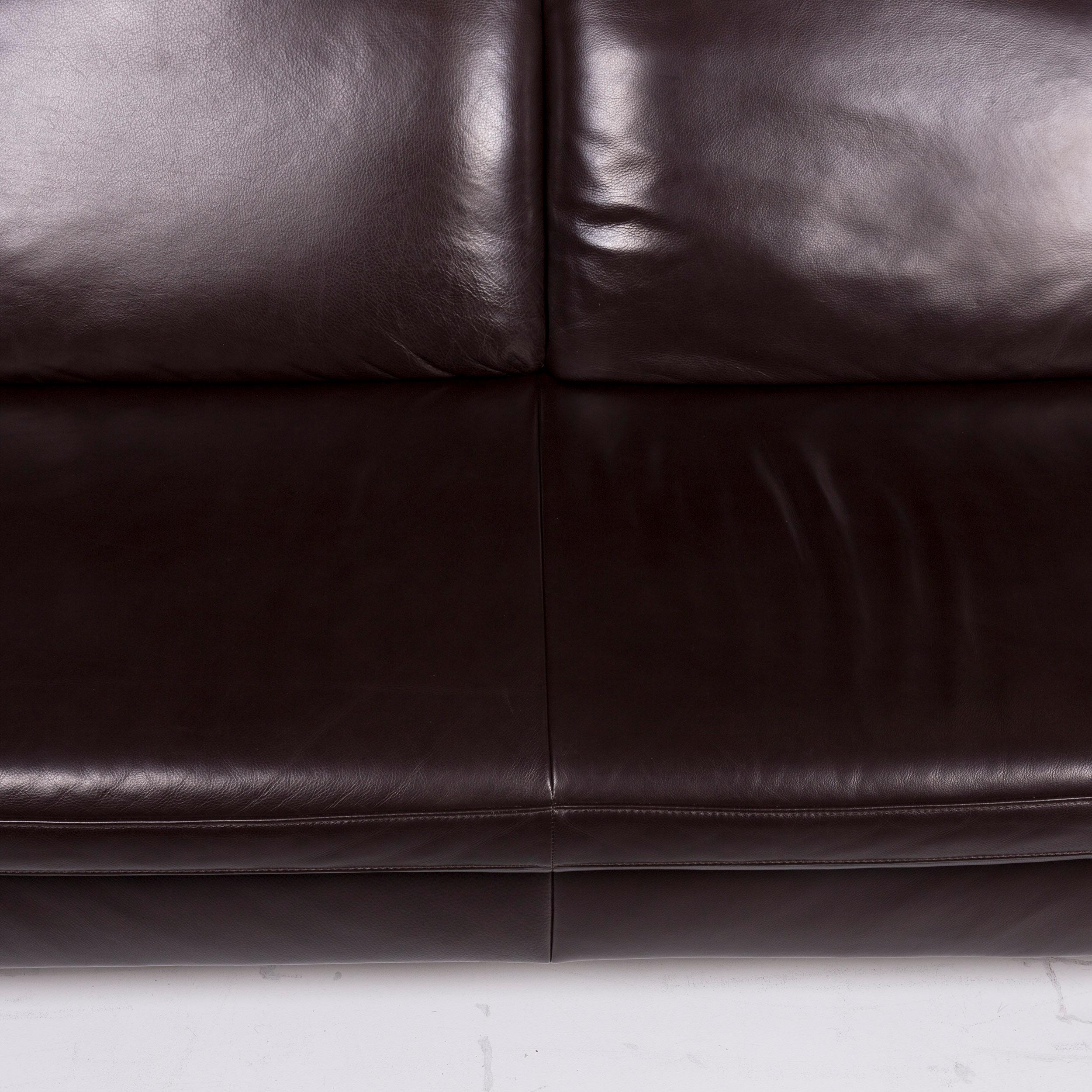 Modern Koinor Rossini Leather Sofa Set Brown Dark Brown 2 Two-Seat
