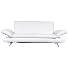 Koinor Rossini Leather Sofa White Two-Seat Couch