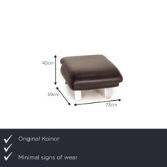 Koinor Rossini Leather Stool Black