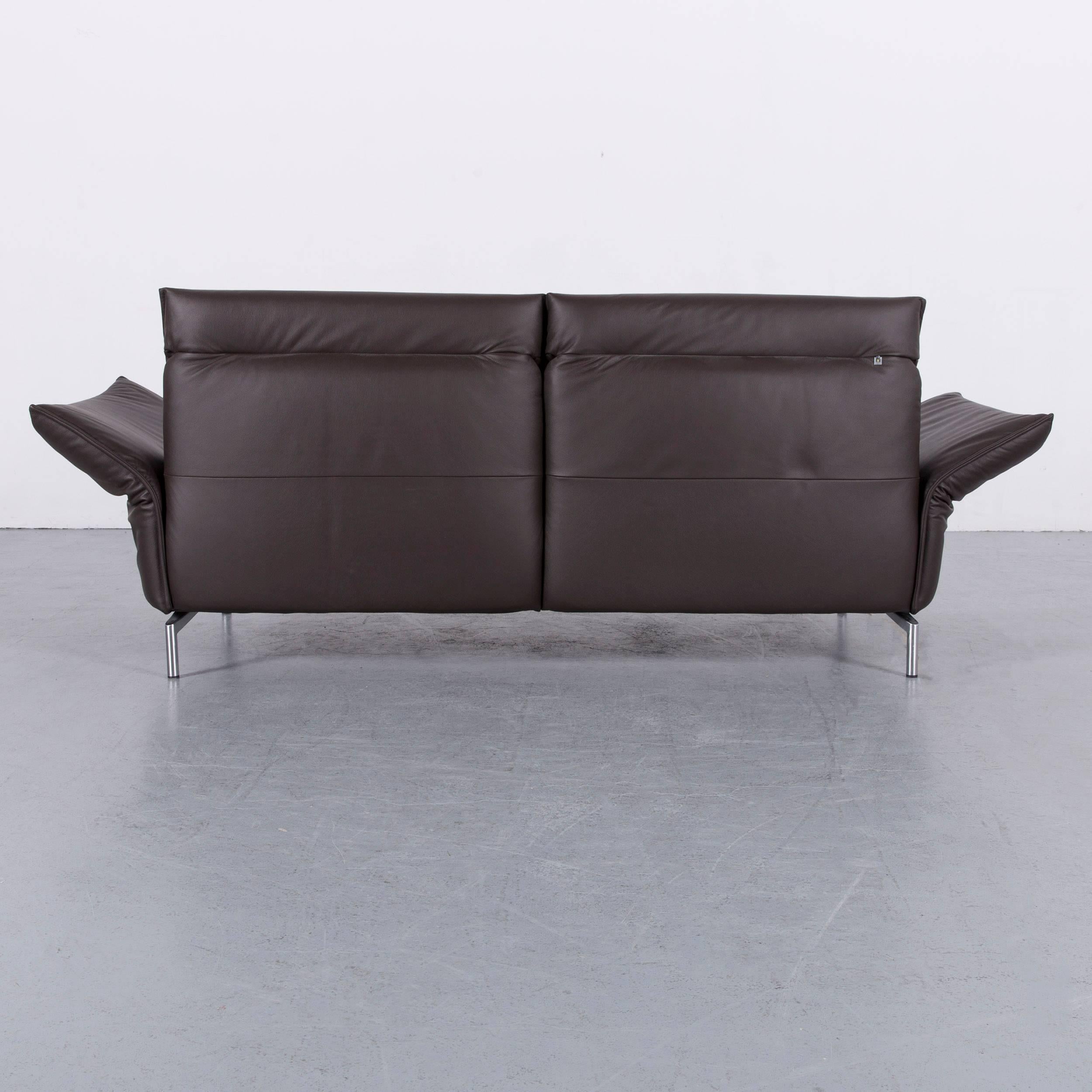 Koinor Vanda Three-Seat Sofa Brown Leather Function 8