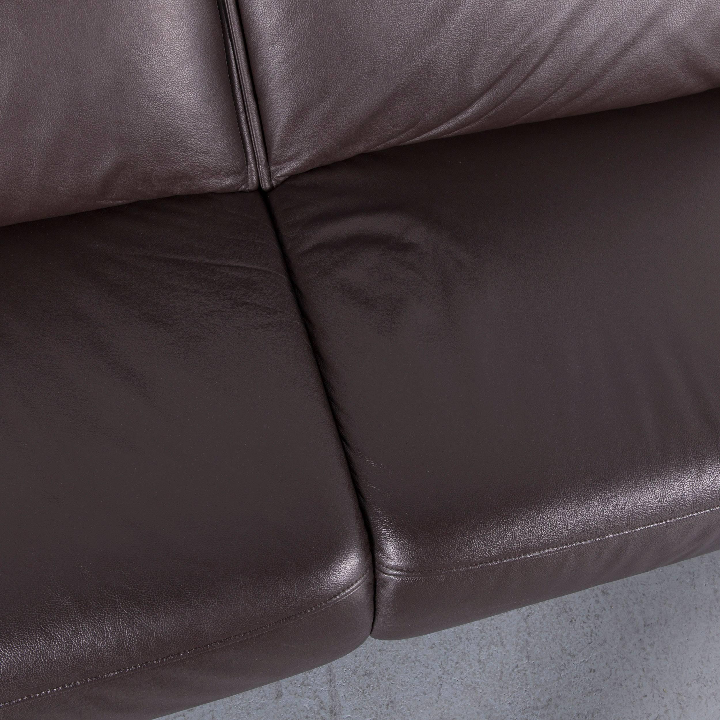 Koinor Vanda Three-Seat Sofa Brown Leather Function 1