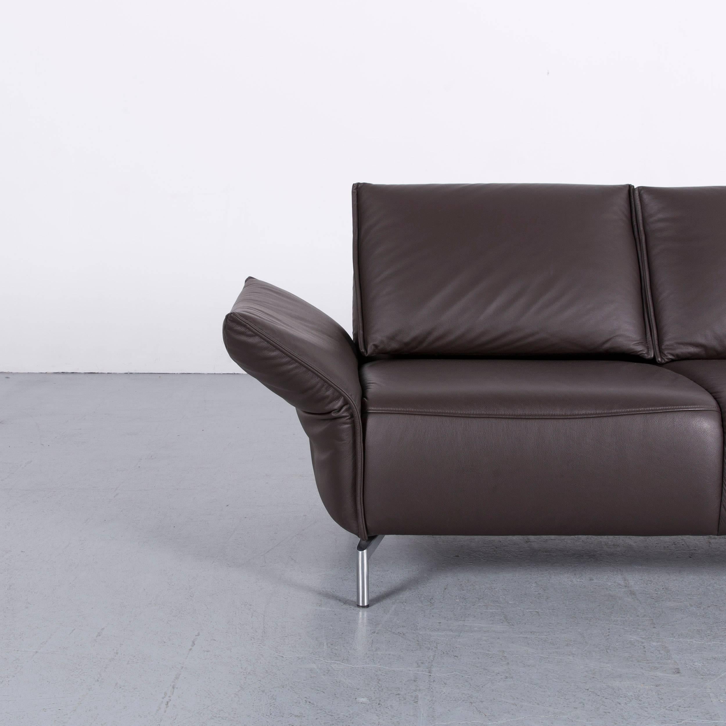 German Koinor Vanda Two-Seat Sofa Brown Leather Function