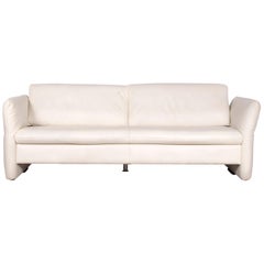 Koinor Vittoria Designer Leather Footstool Creme