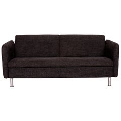 Koinor Vittoria Fabric Sofa Anthracite Gray Three-Seat Function Couch