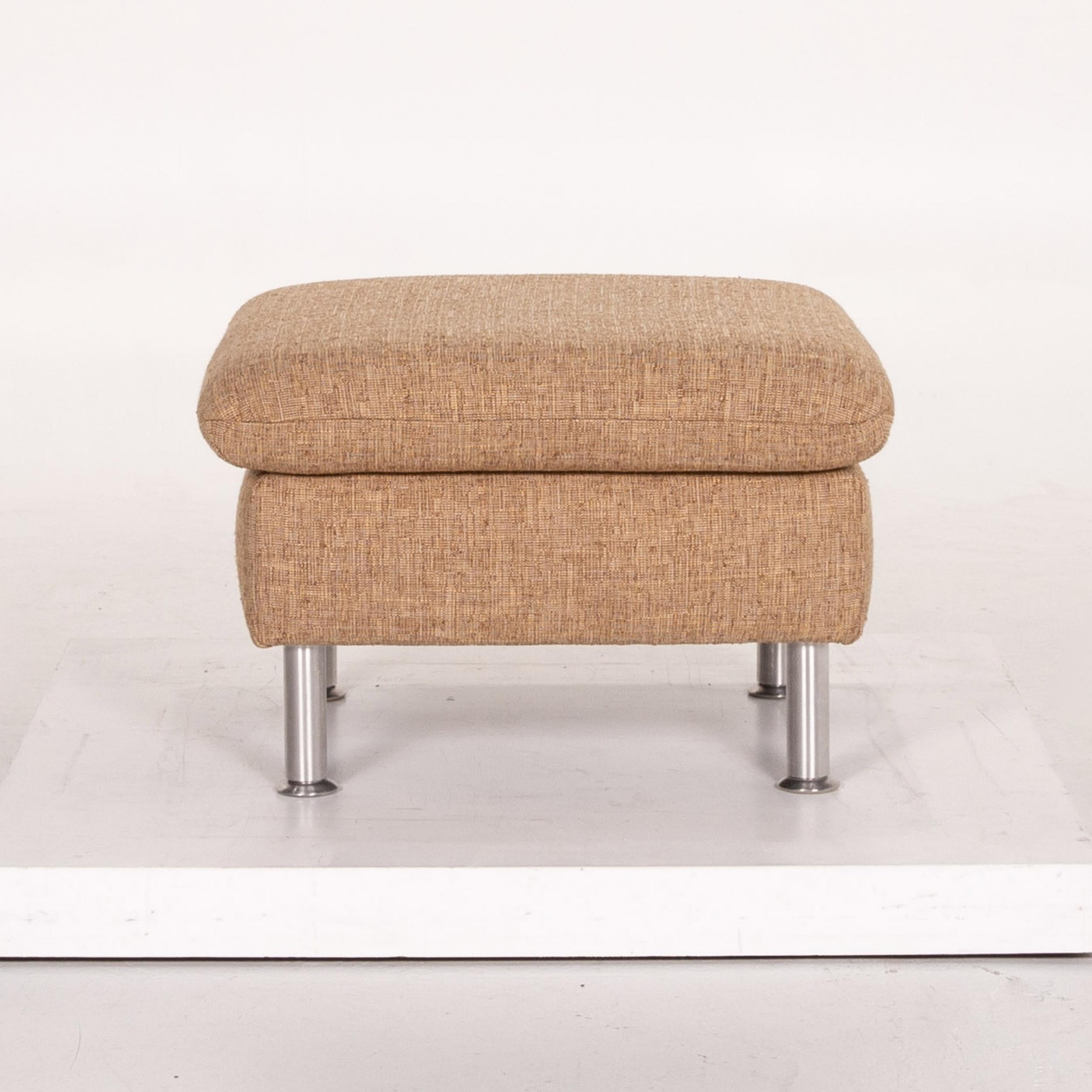 Modern Koinor Vittoria Fabric Stool Beige For Sale