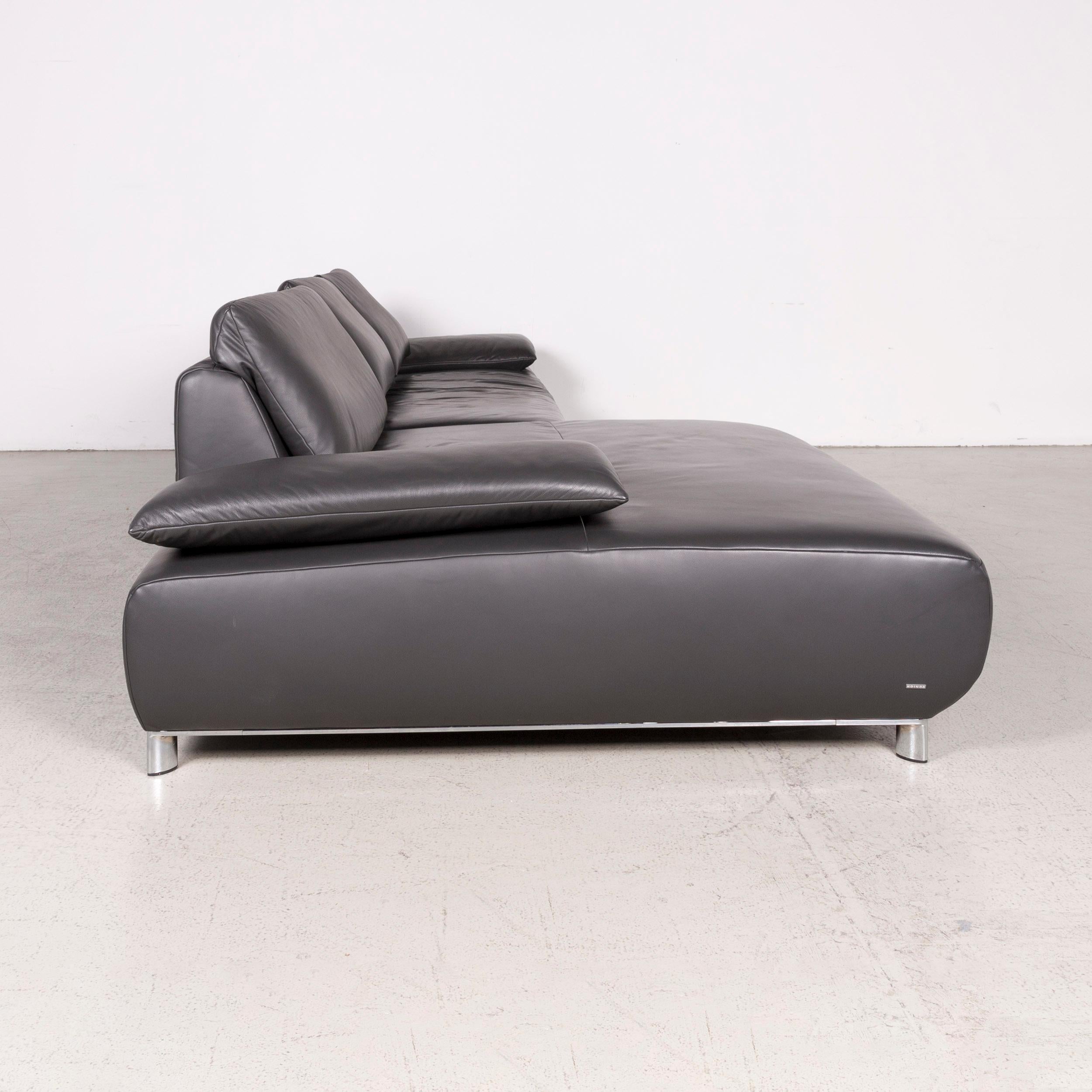 Koinor Volare Designer Leather Sofa Anthracite Corner Sofa Genuine Leather Couch For Sale 6