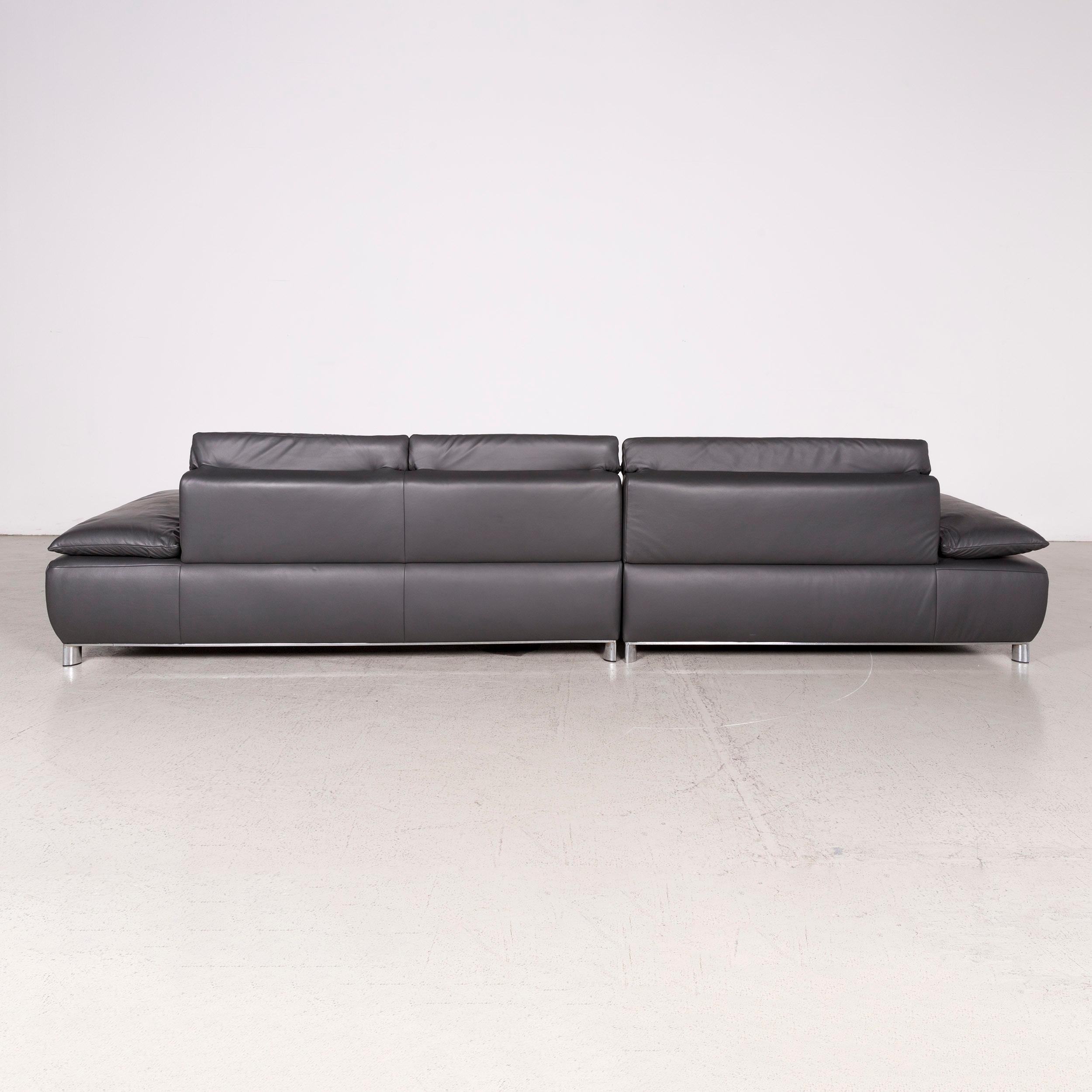 Koinor Volare Designer Leather Sofa Anthracite Corner Sofa Genuine Leather Couch For Sale 7