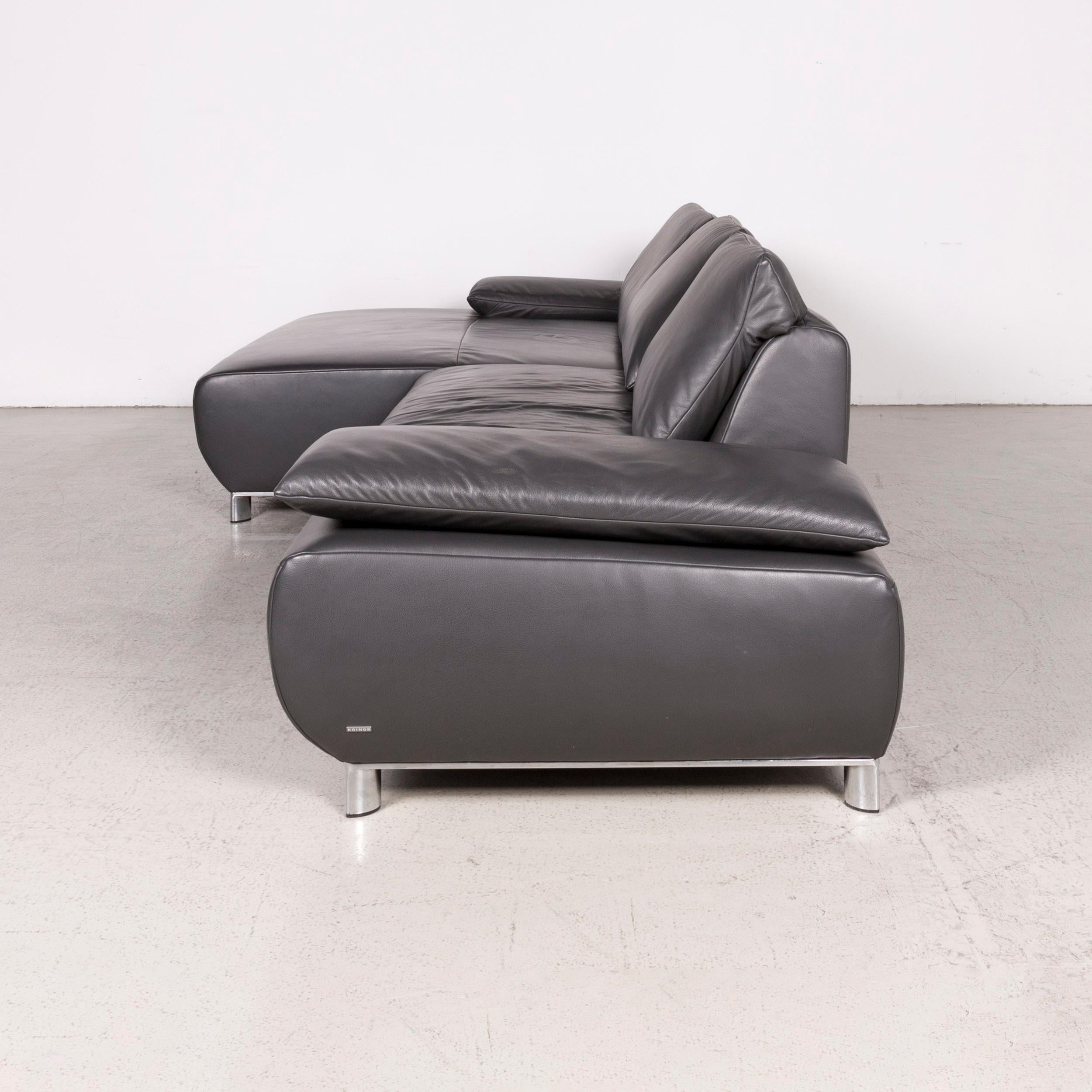 Koinor Volare Designer Leather Sofa Anthracite Corner Sofa Genuine Leather Couch For Sale 8