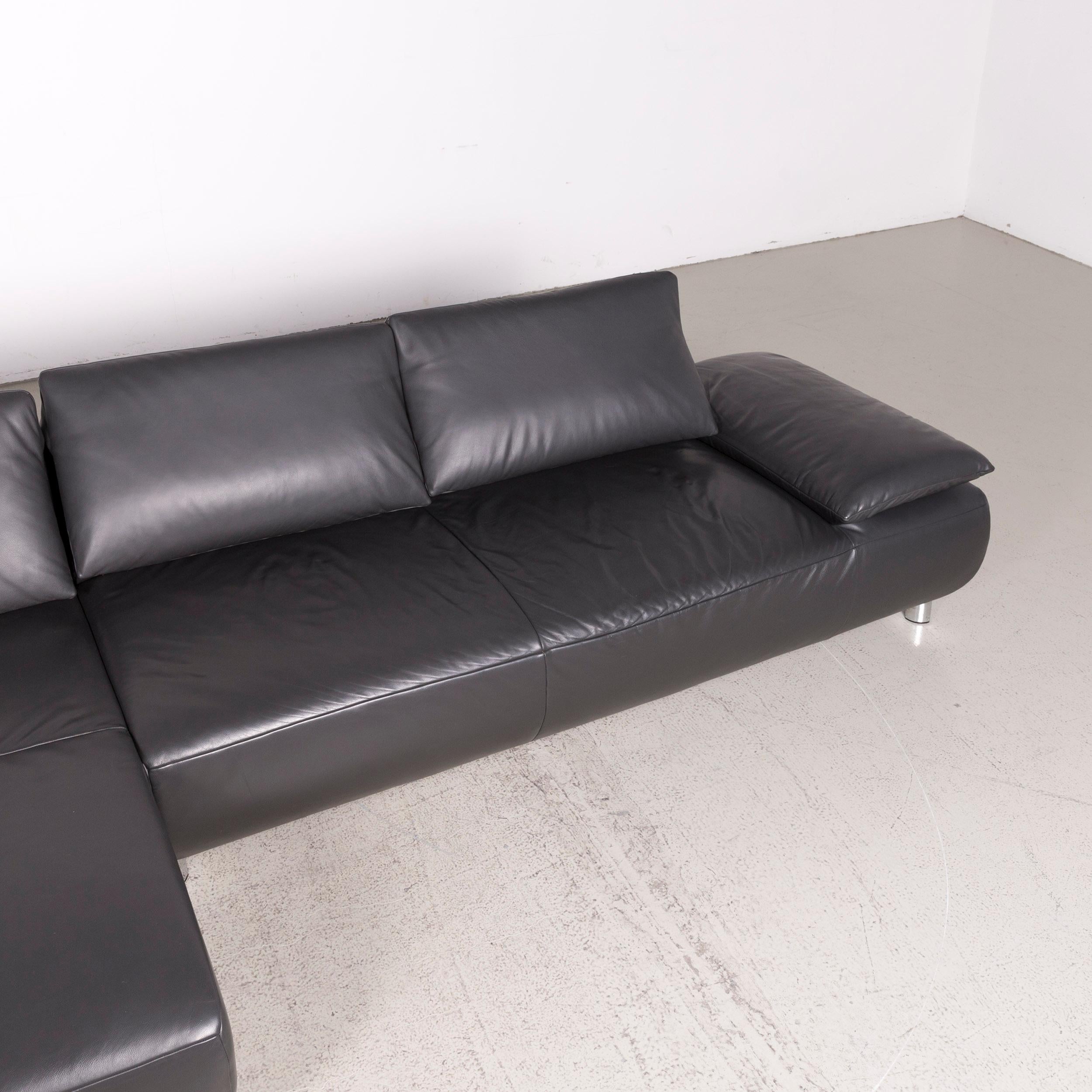 Koinor Volare Designer Leather Sofa Anthracite Corner Sofa Genuine Leather Couch For Sale 2
