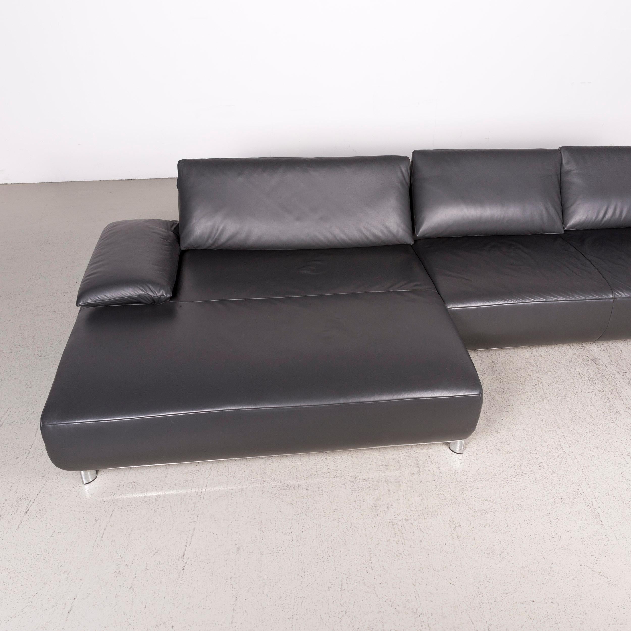 Koinor Volare Designer Leather Sofa Anthracite Corner Sofa Genuine Leather Couch For Sale 3