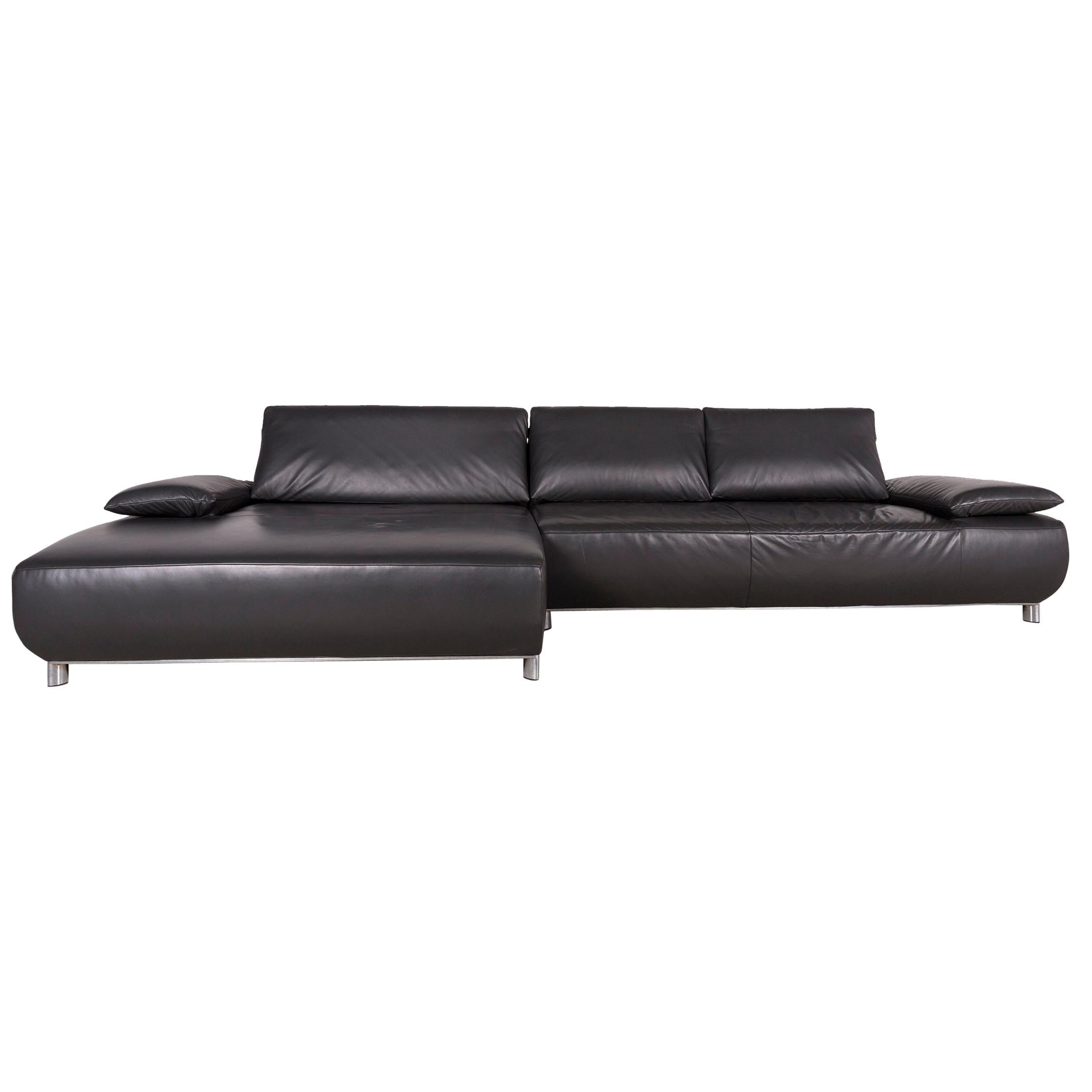 Koinor Volare Designer Leather Sofa Anthracite Corner Sofa Genuine Leather Couch For Sale