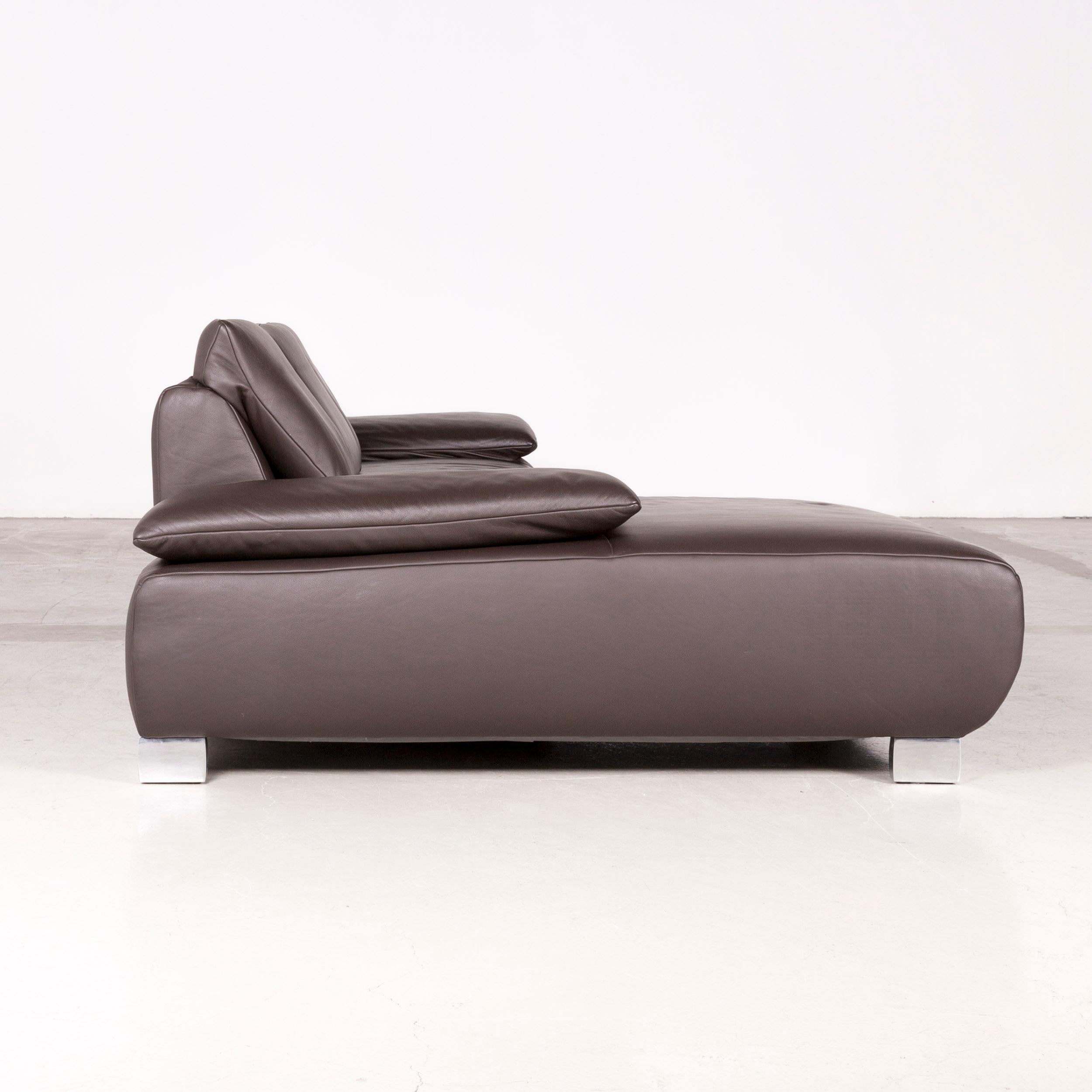 Koinor Volare Designer Leather Sofa White Three-Seat Couch For Sale 2