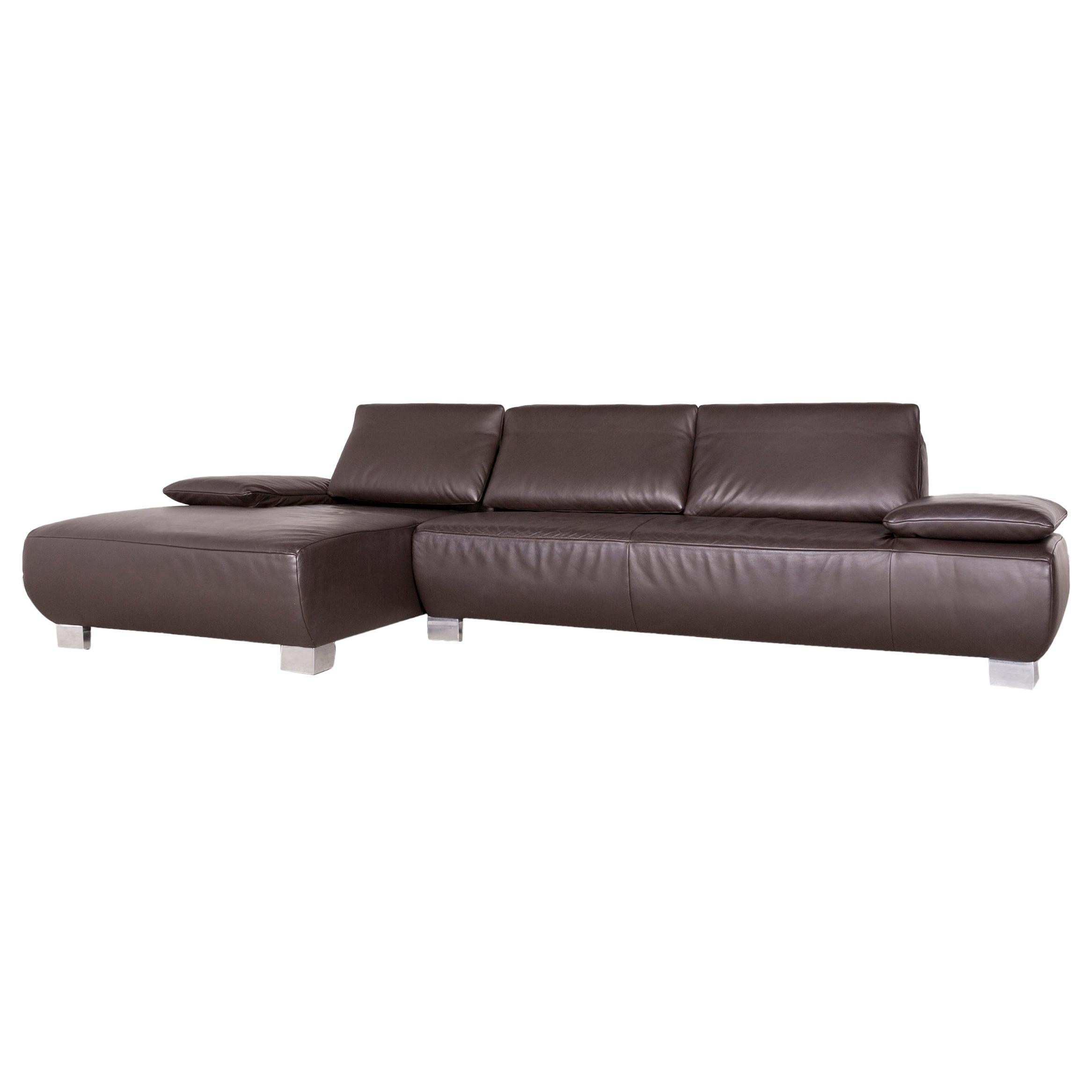 Koinor Volare Designer Leather Sofa White Three-Seat Couch For Sale