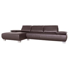Koinor Volare Designer Leather Sofa White Three-Seat Couch