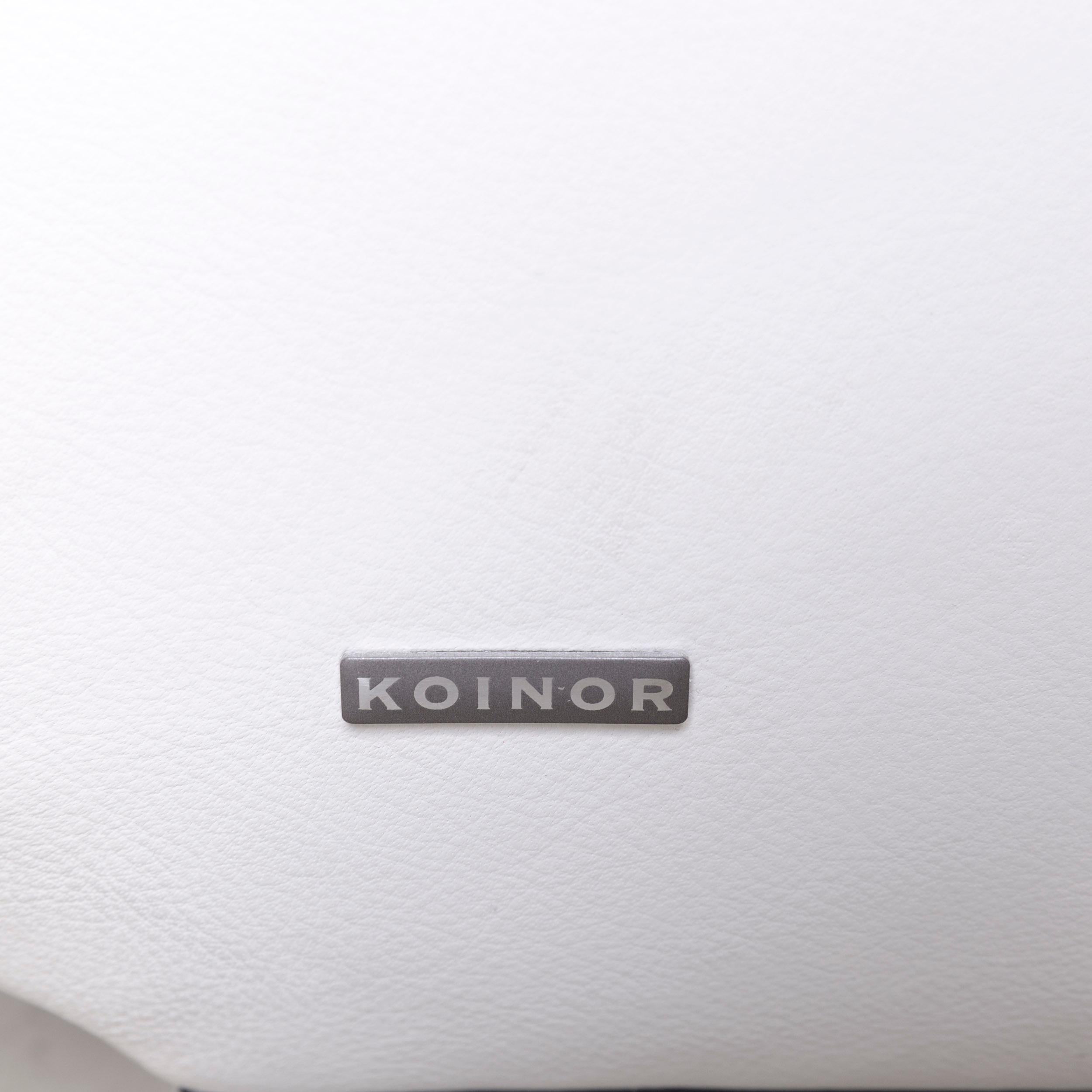 Koinor Volare Designer Leather Sofa White Two-Seat Couch For Sale 3