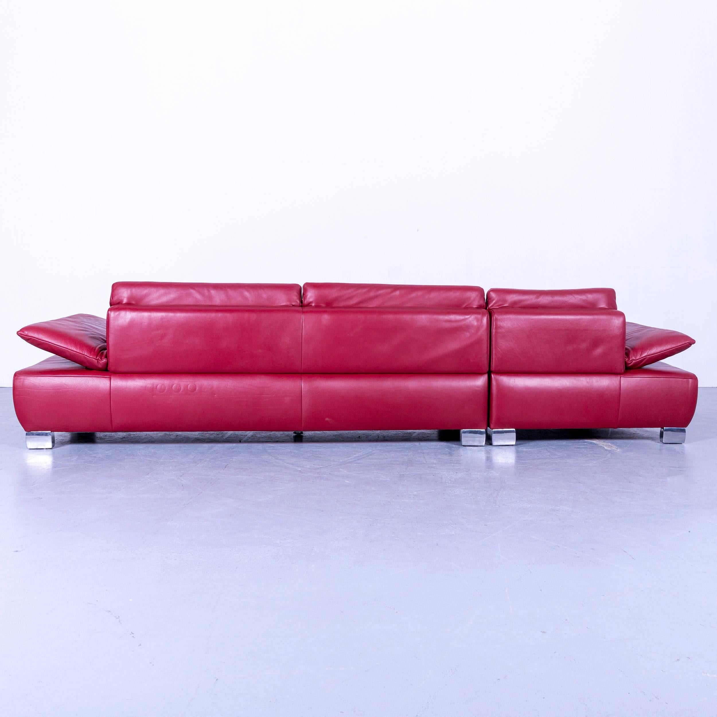 Koinor Volare Leather Corner Sofa Red Function 8