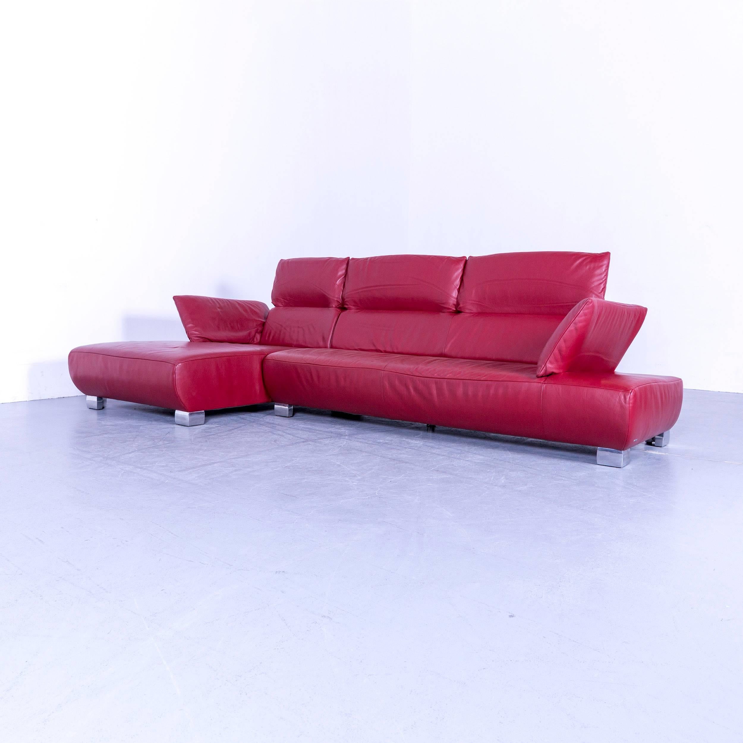 Koinor Volare Leather Corner Sofa Red Function 2