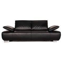 Koinor Volare Leather Sofa Black Three Seater Couch Function