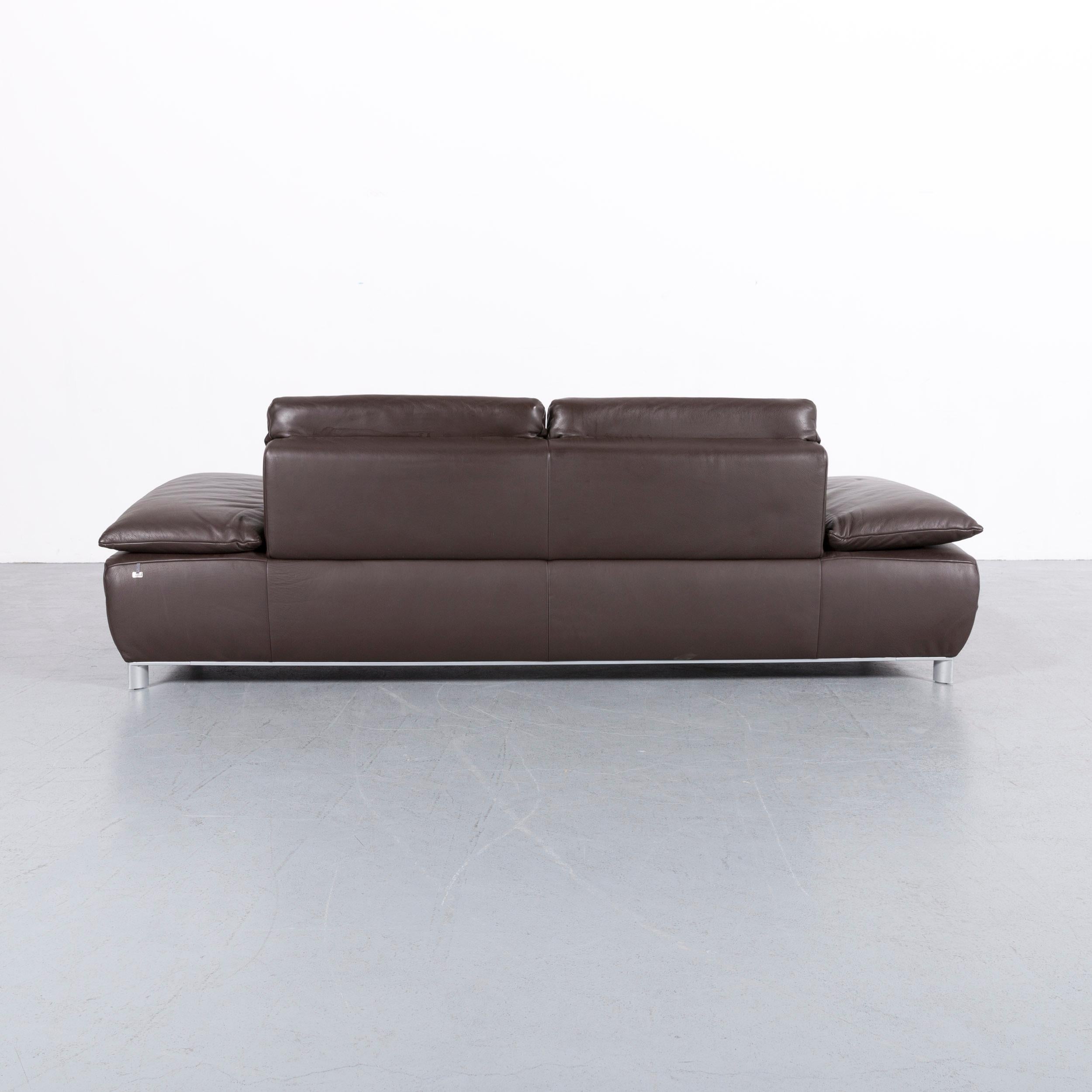 Koinor Volare Leather Sofa Brown Three-Seat Couch 7