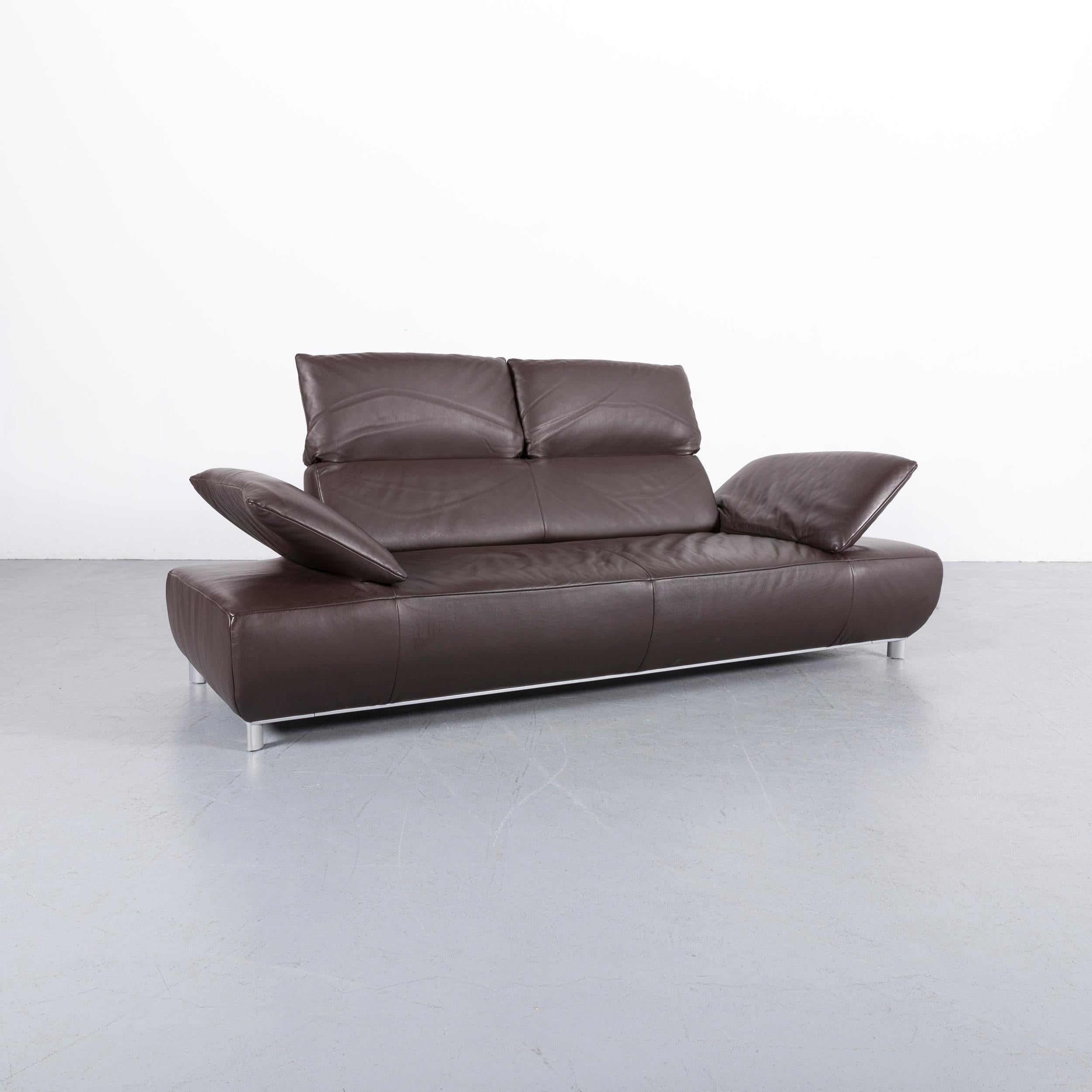 Koinor Volare Leather Sofa Brown Three-Seat Couch 2