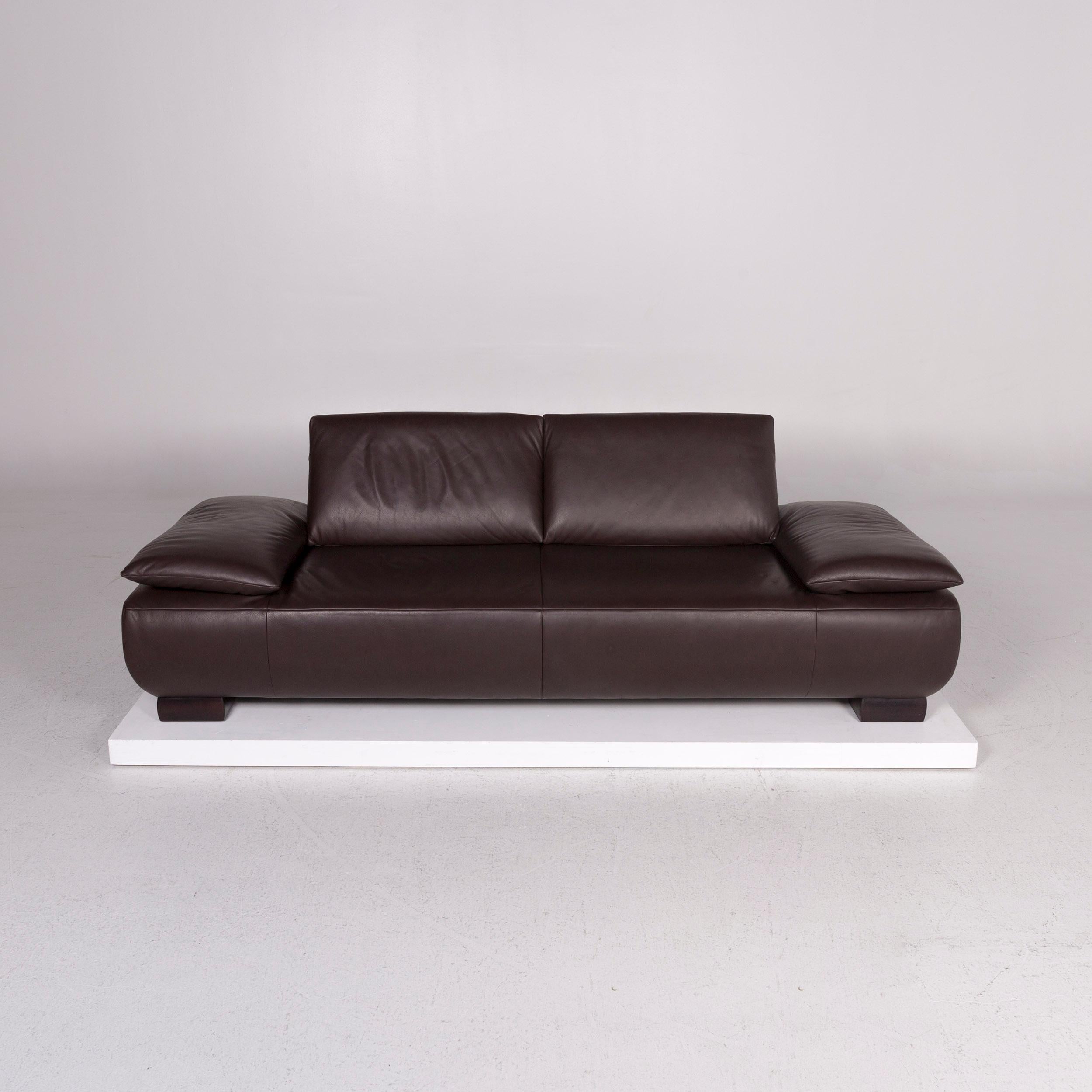 Koinor Volare Leather Sofa Brown Three-Seat Function Couch 2