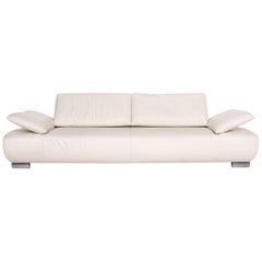 Koinor Volare Leather Sofa White Three-Seat Function Couch