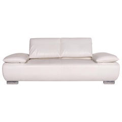Koinor Volare Leather Sofa White Two-Seat Function Couch