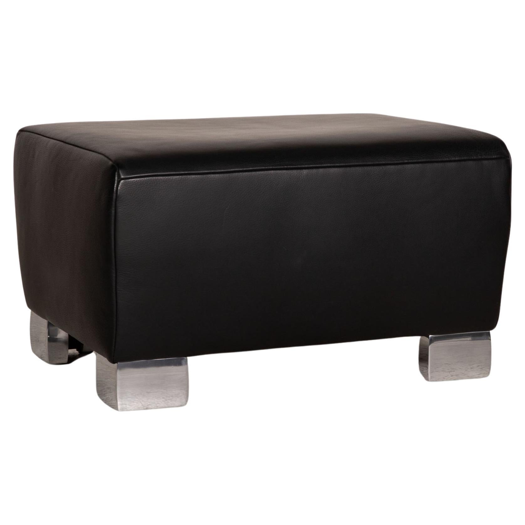 Koinor Volare Leather Stool Black For Sale