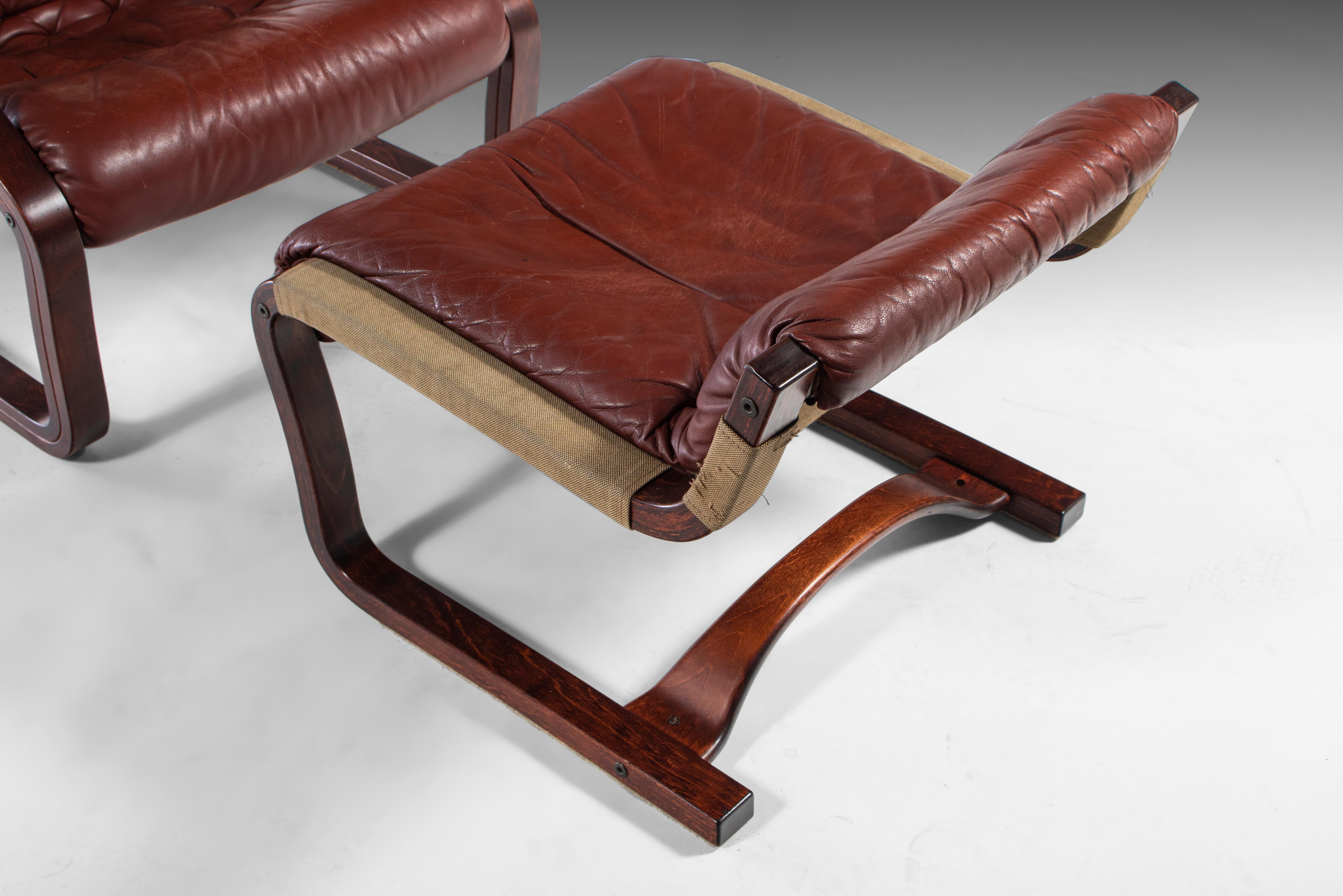 Bentwood 'Koivutaru' Chair & Ottoman Esko Pajamies for ASKO, Finland, c. 1970's For Sale 6