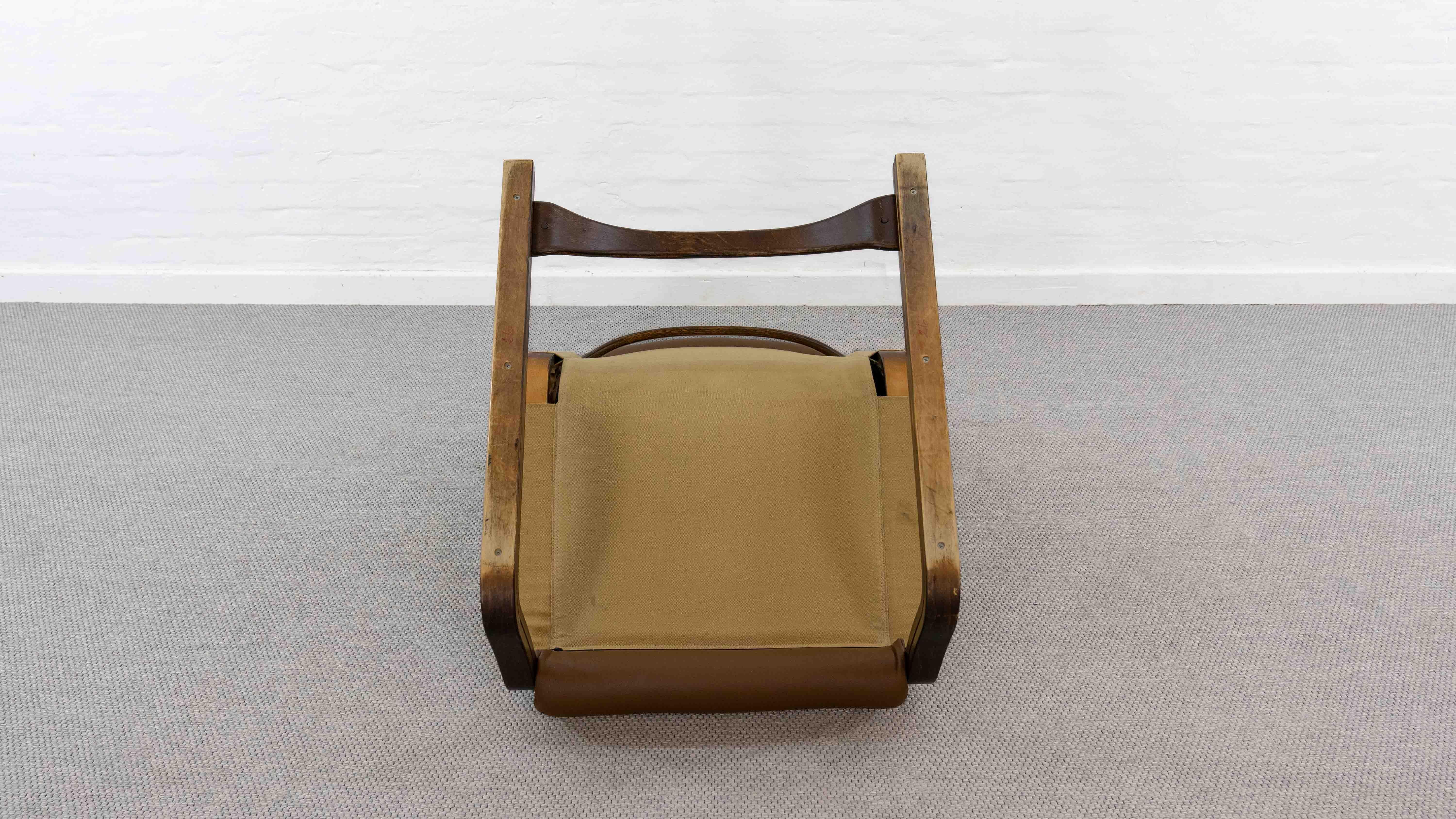 Koivutaru Easy Chair By Esko Pajamies For Asko, Finland In Brown Leather For Sale 8