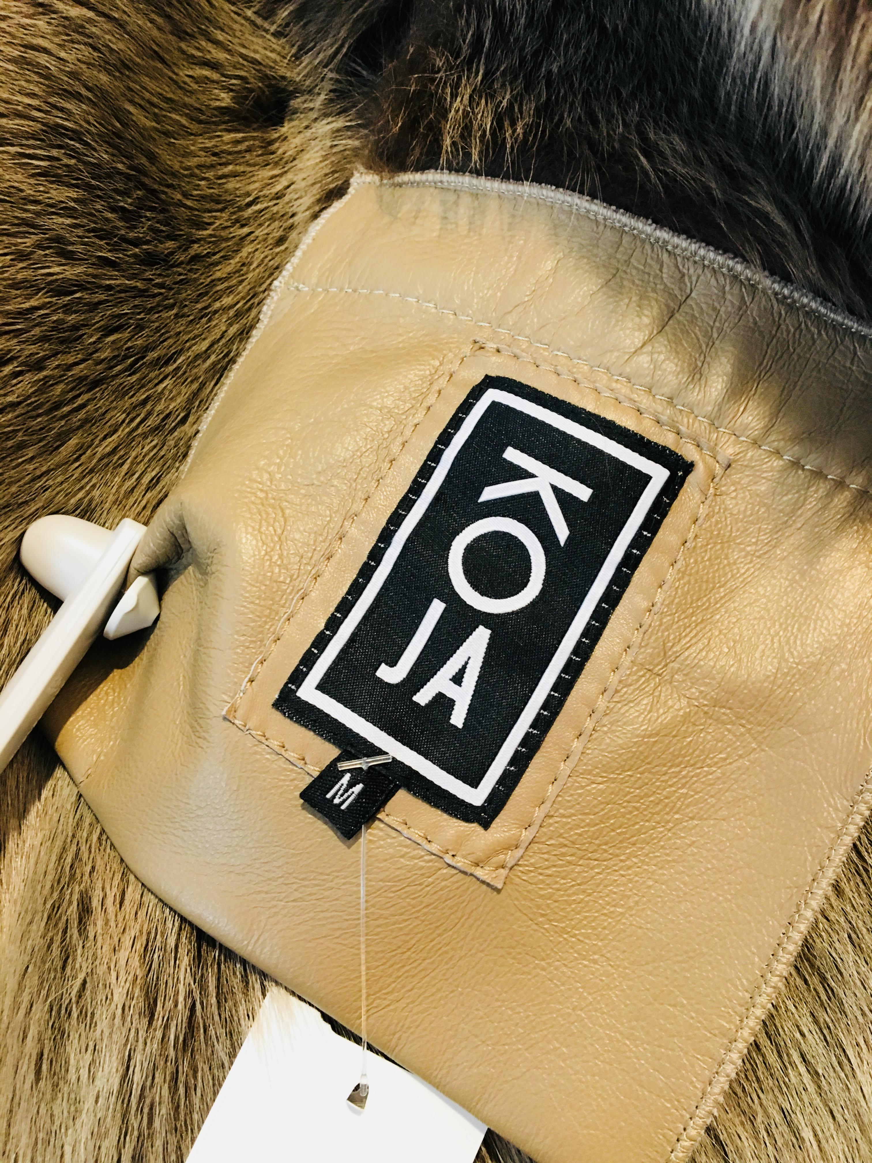Koja Double Breasted Leather & Fur Coat 8