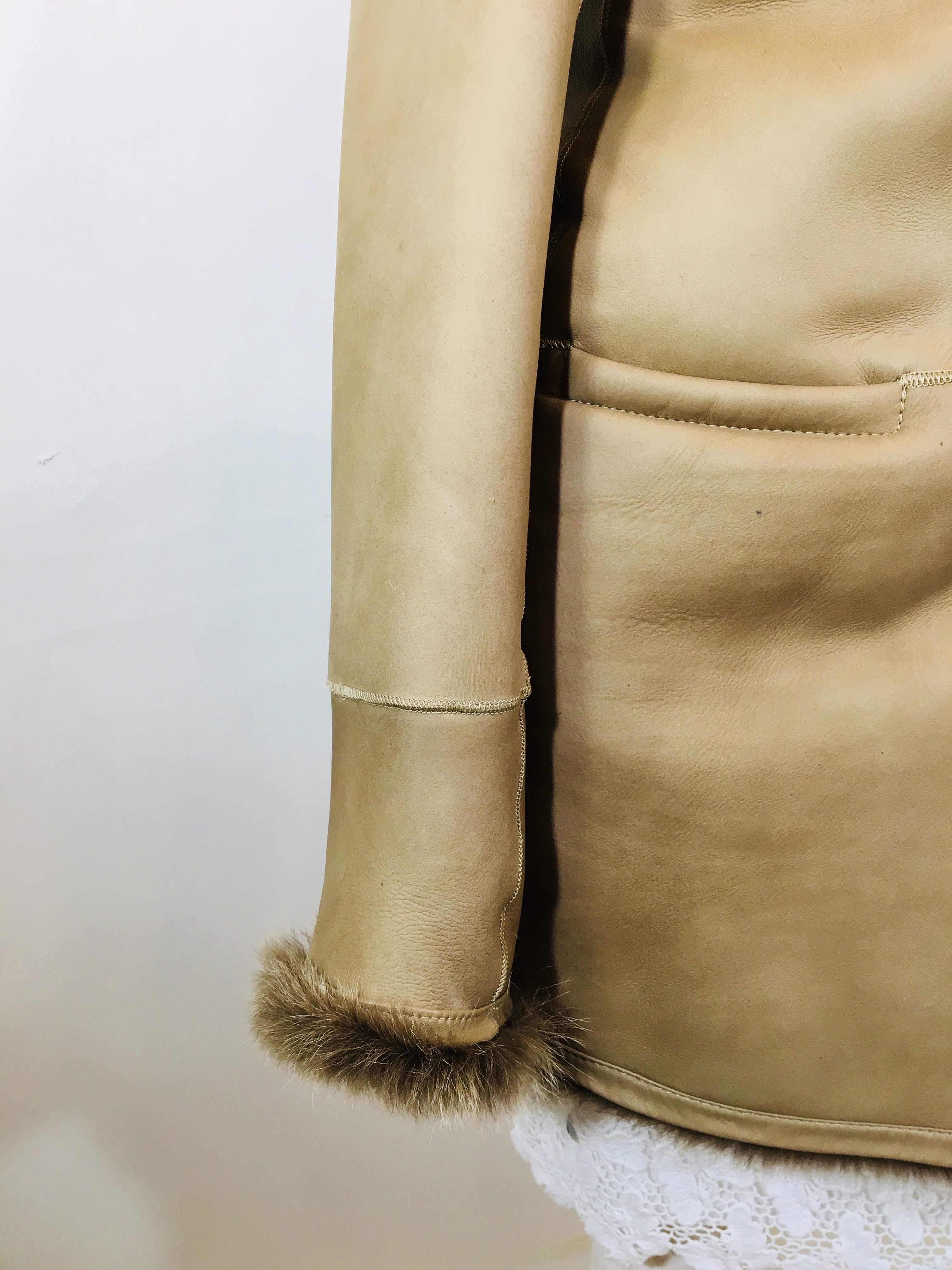 Women's Koja Double Breasted Leather & Fur Coat