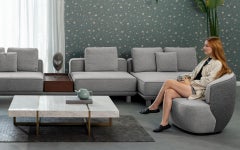 Koji Armchair Bergere With Swivel Mechanism Modern and Comfortable