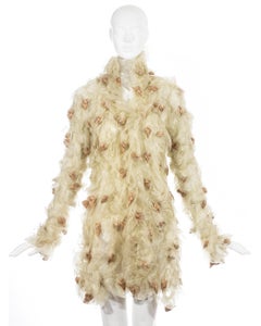 Koji Tatsuno smocked organza evening jacket with encased rose buds , fw 1991