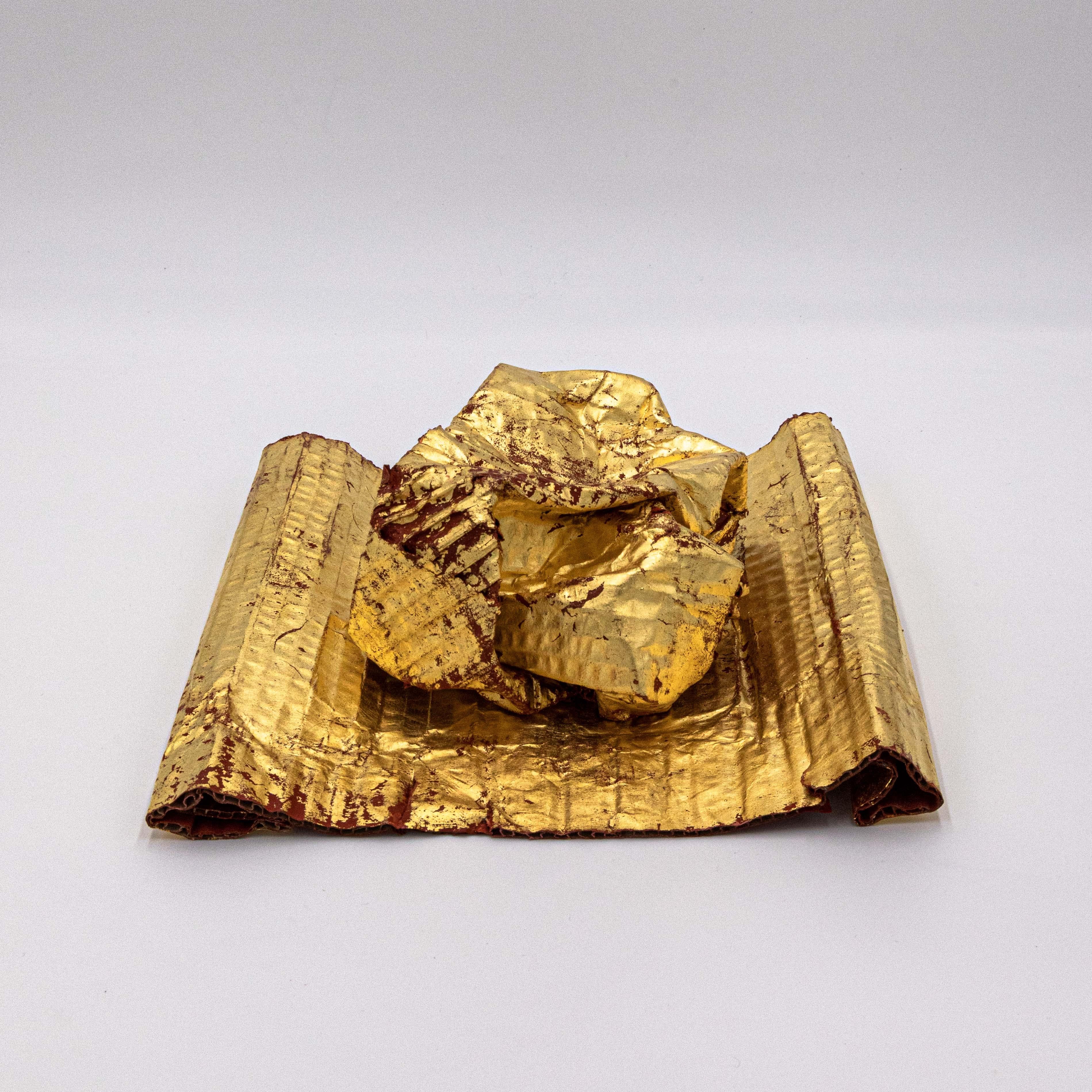 Japanische zeitgenössische japanische Kunst von Kojun - Mujo Gold