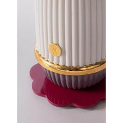 Kokeshi Cordless Porcelain Lamp in Cream, Burgundy, Purple