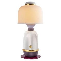 Kokeshi Cordless Porcelain Lamp in Cream, Burgundy, Purple