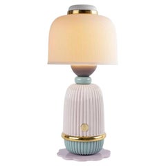 Kokeshi Cordless Porcelain Lamp in Pink, Light Blue and Lavender