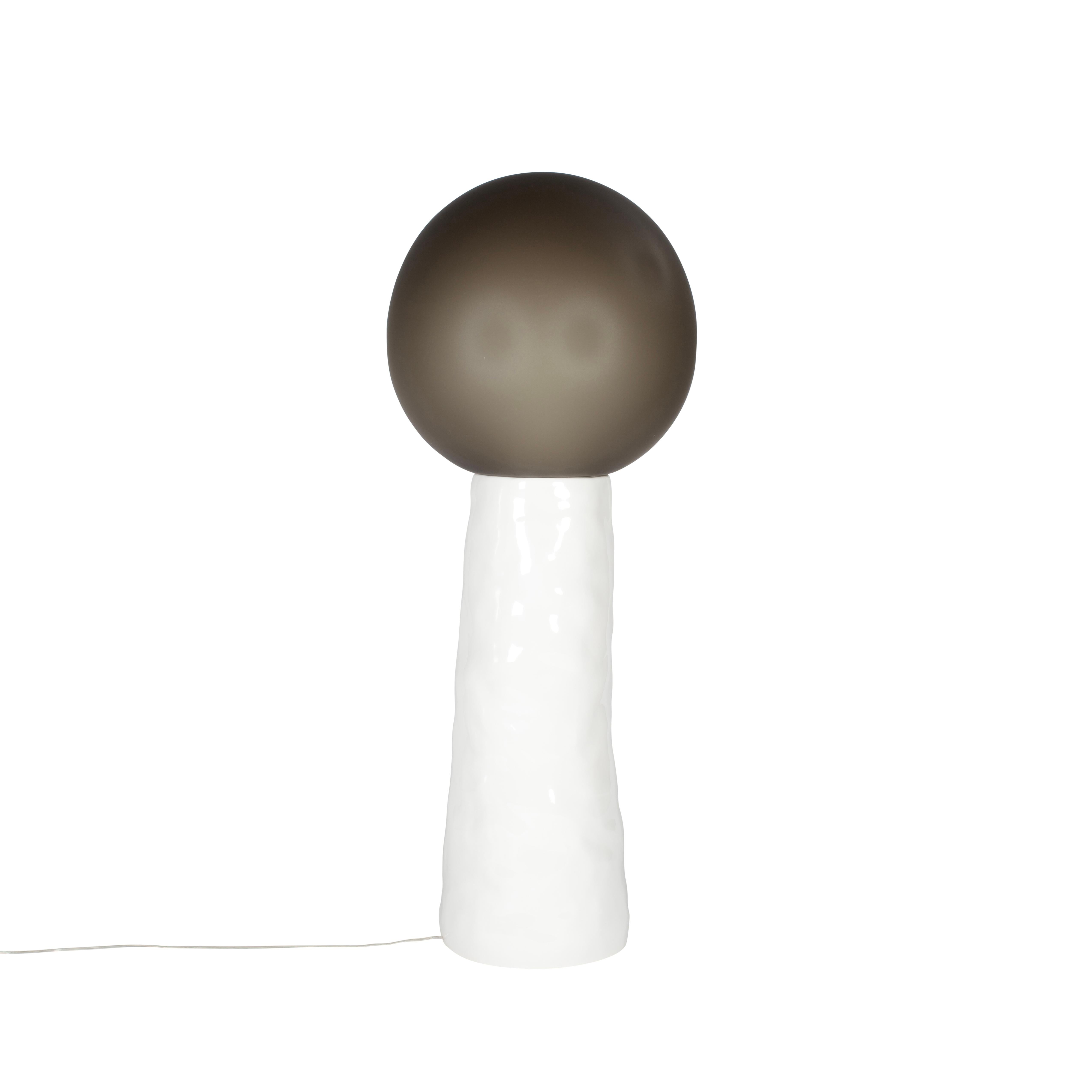 Contemporary Kokeshi High Grey Acetato Grey Floor Lamp by Pulpo For Sale